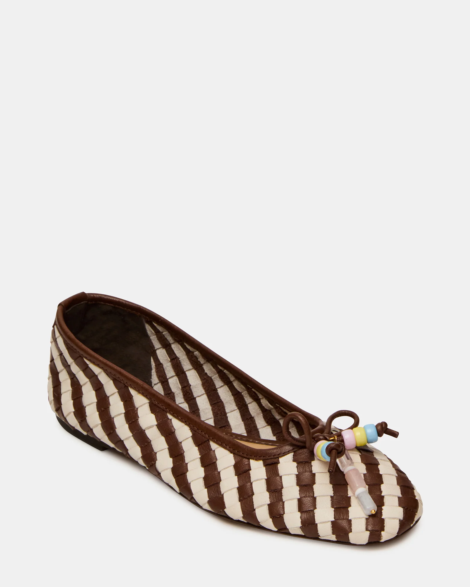 DIVY WHITE/BROWN LEATHER