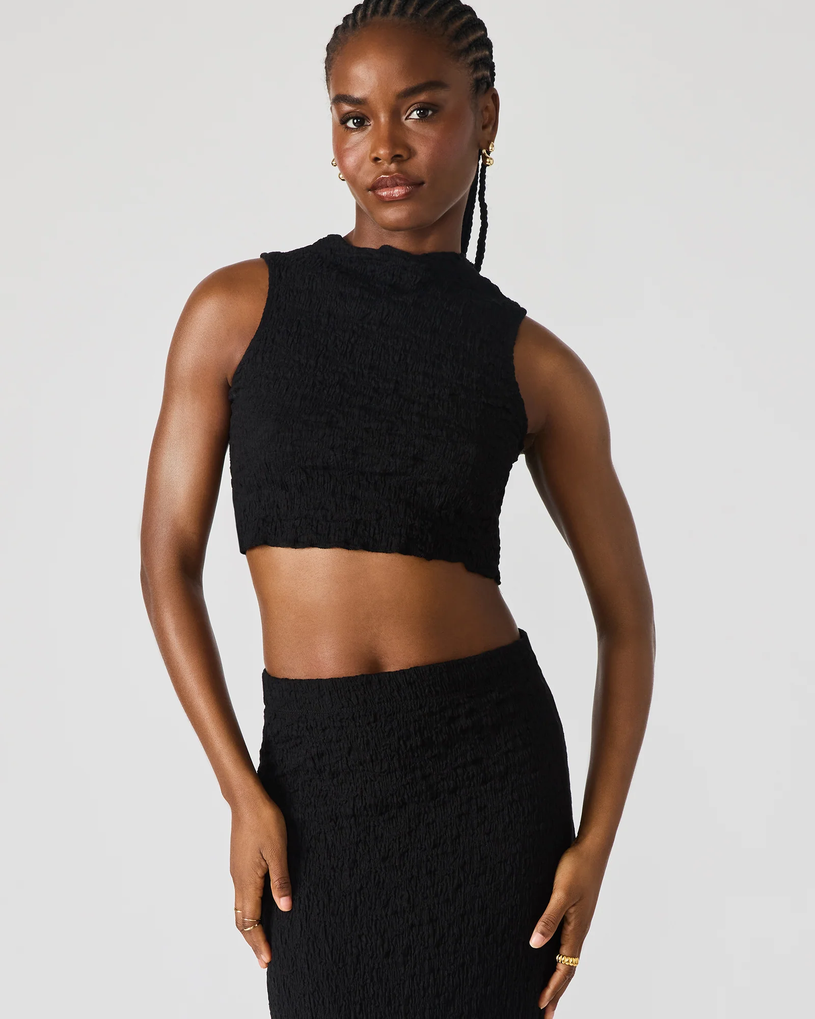 SEASIDE MAXI SKIRT SET BLACK