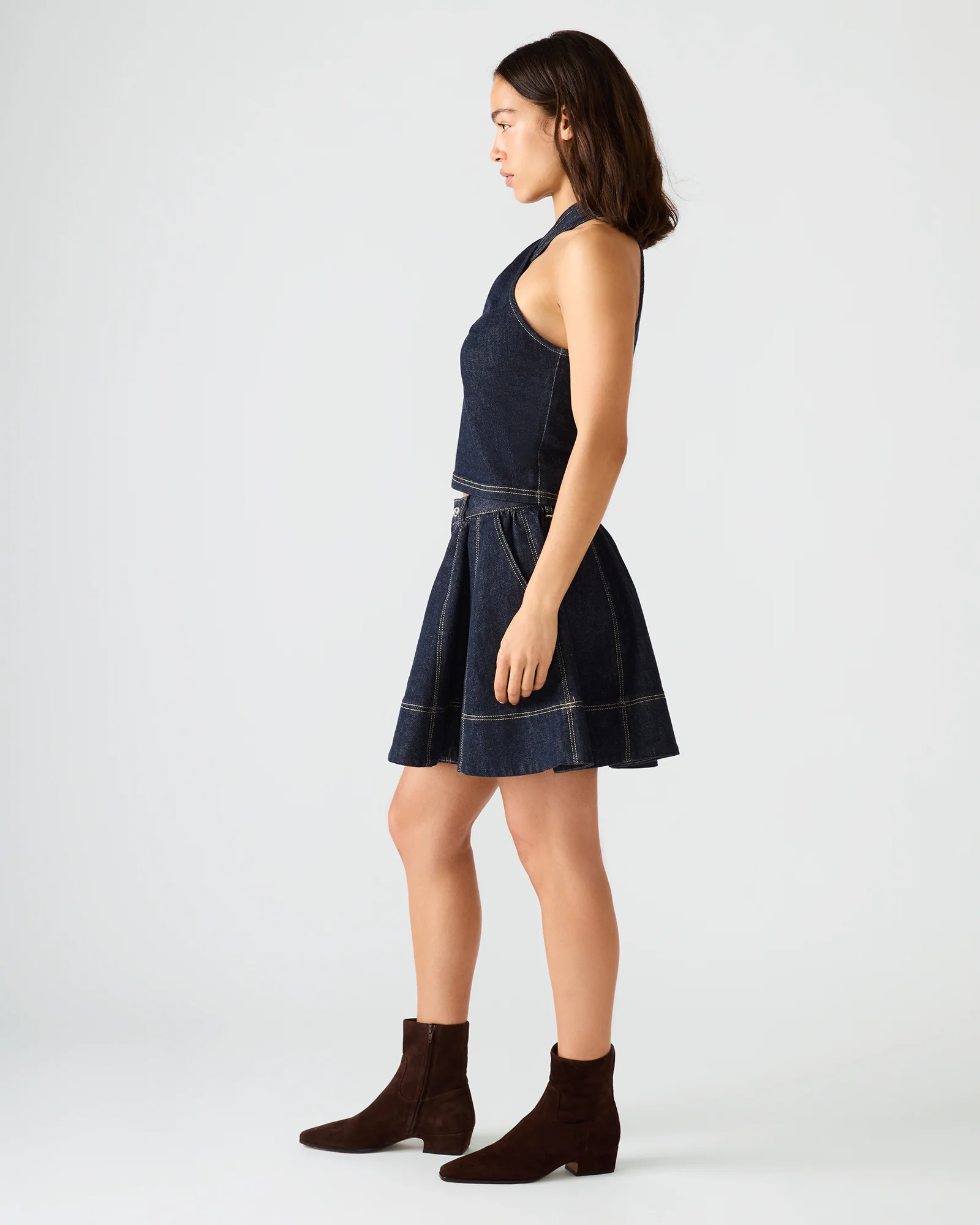 SLOAN DENIM SKIRT INK