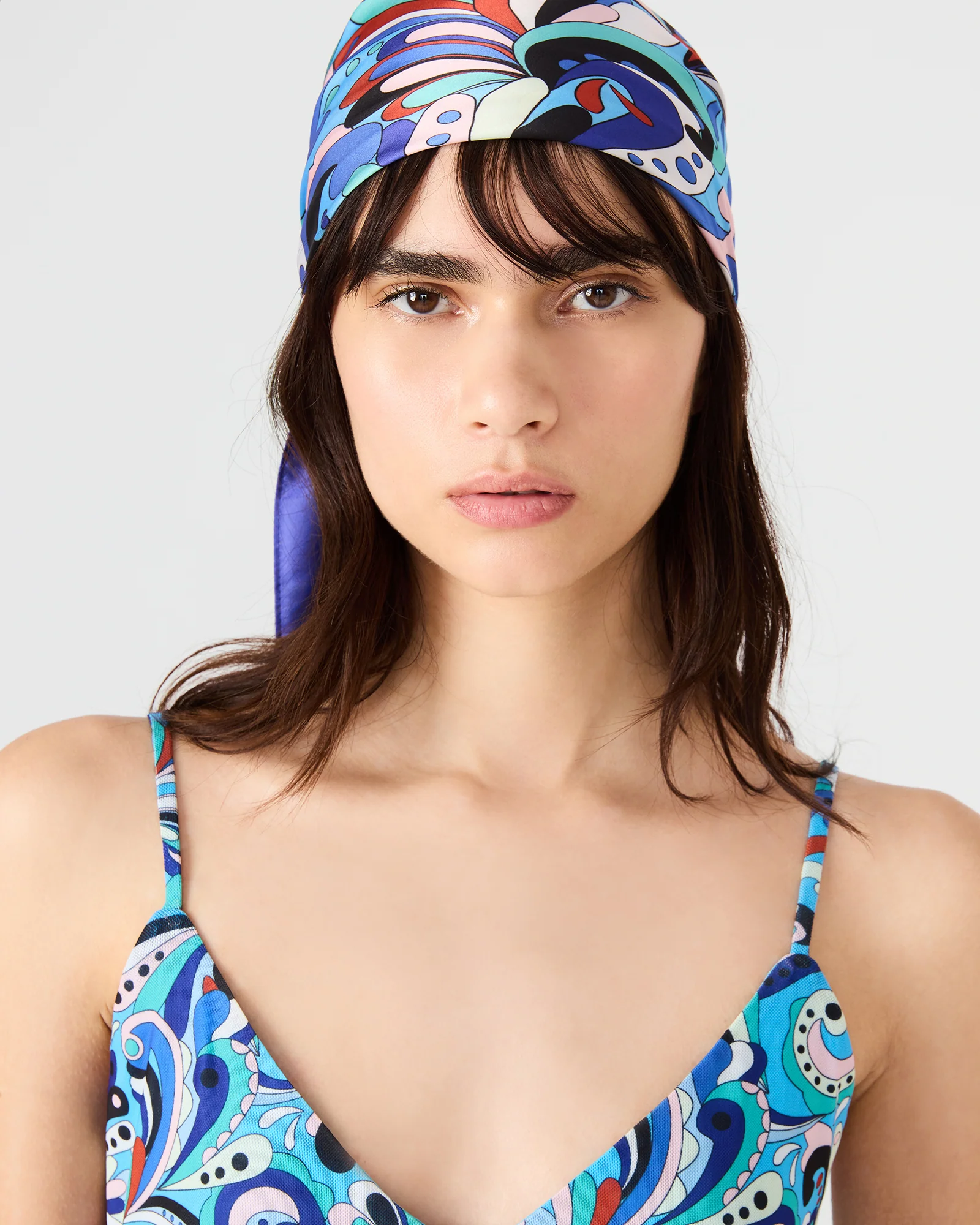 BLUE PRINTED SCARF