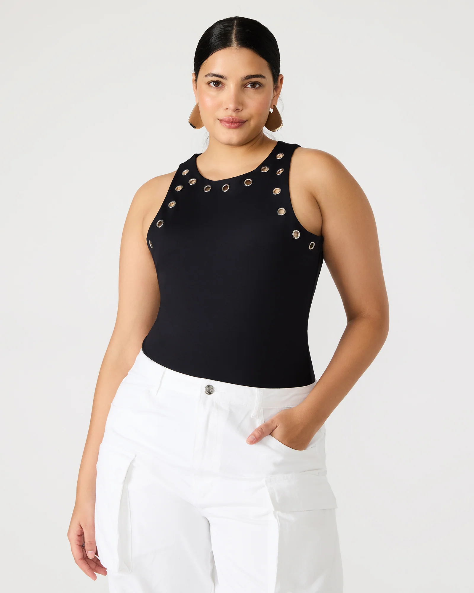 NICO GROMMET BODYSUIT BLACK