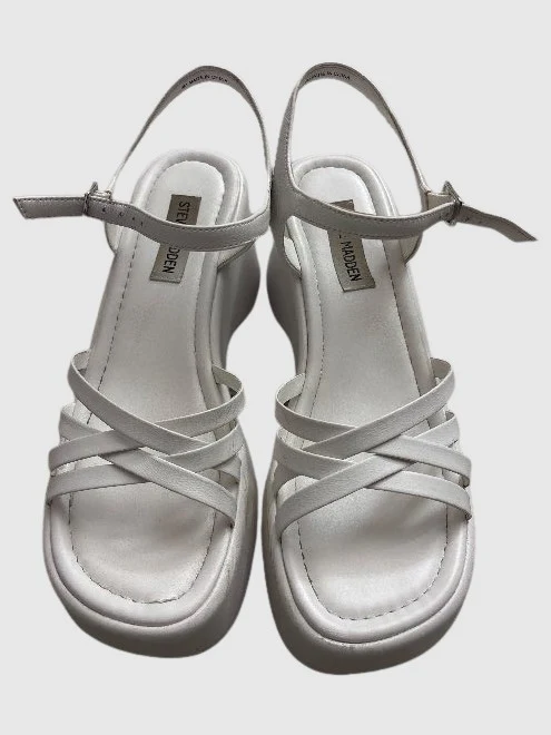 White wedge ankle strap sandals - SM REBOOTED