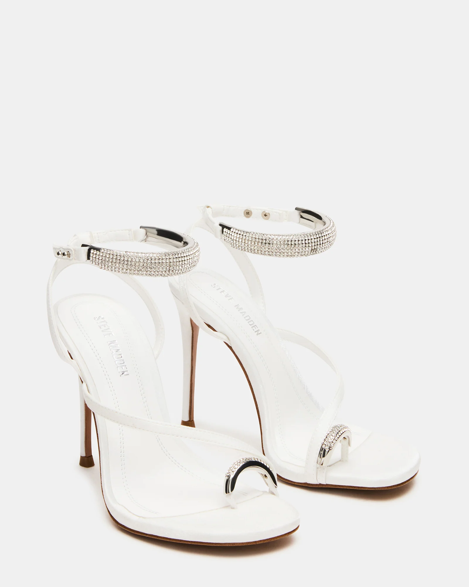 TIA RHINESTONES WHITE SATIN
