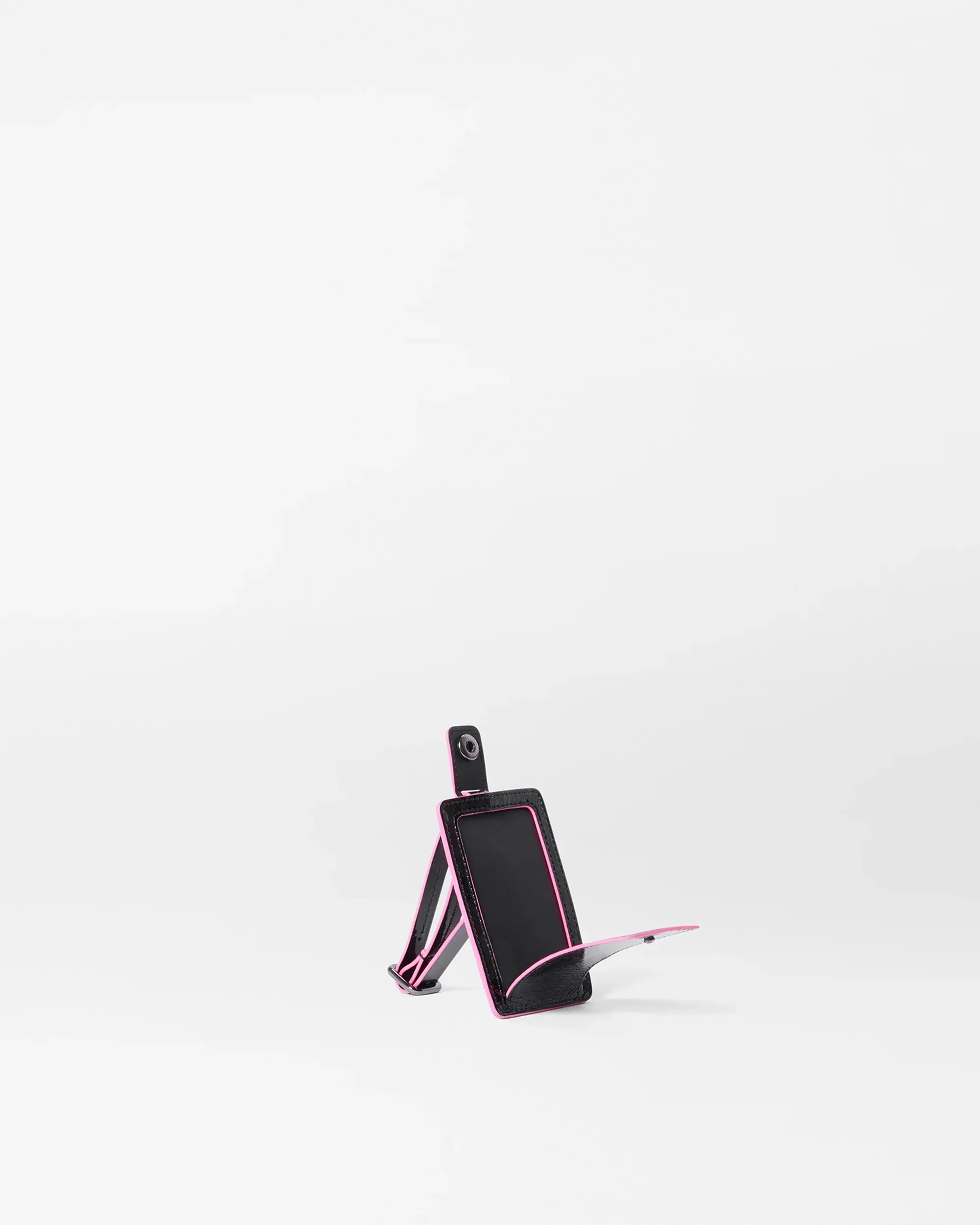 Black Leather Luggage Tag