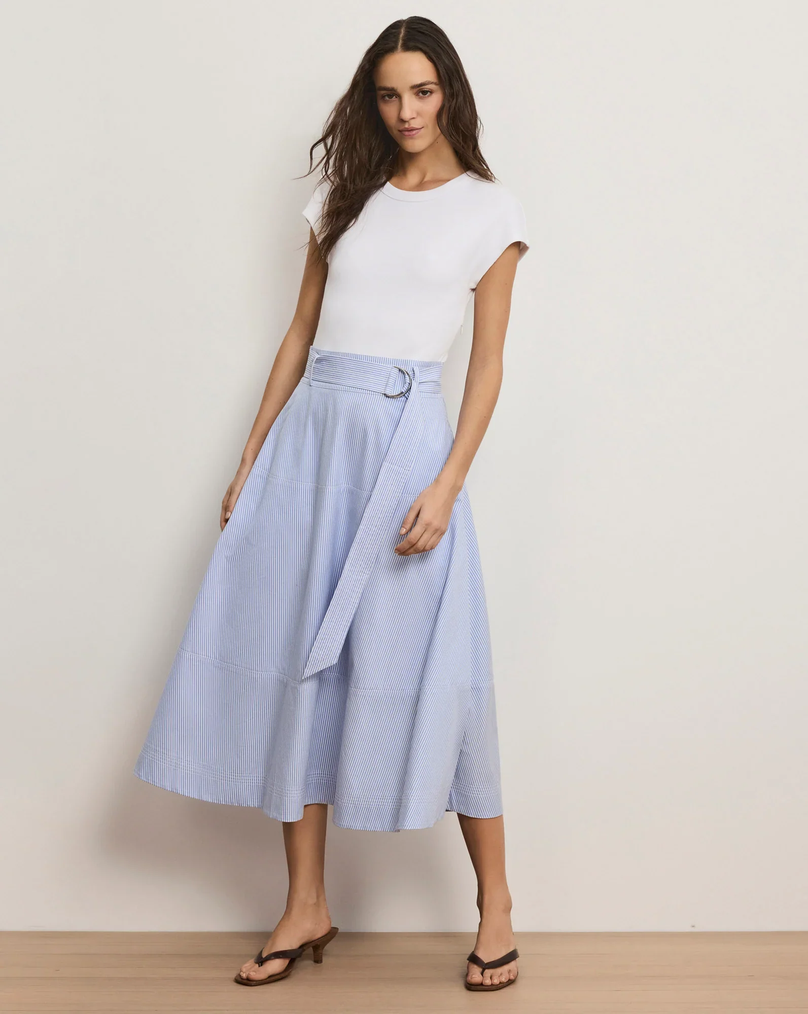Belmar Mixed-Media Midi Dress