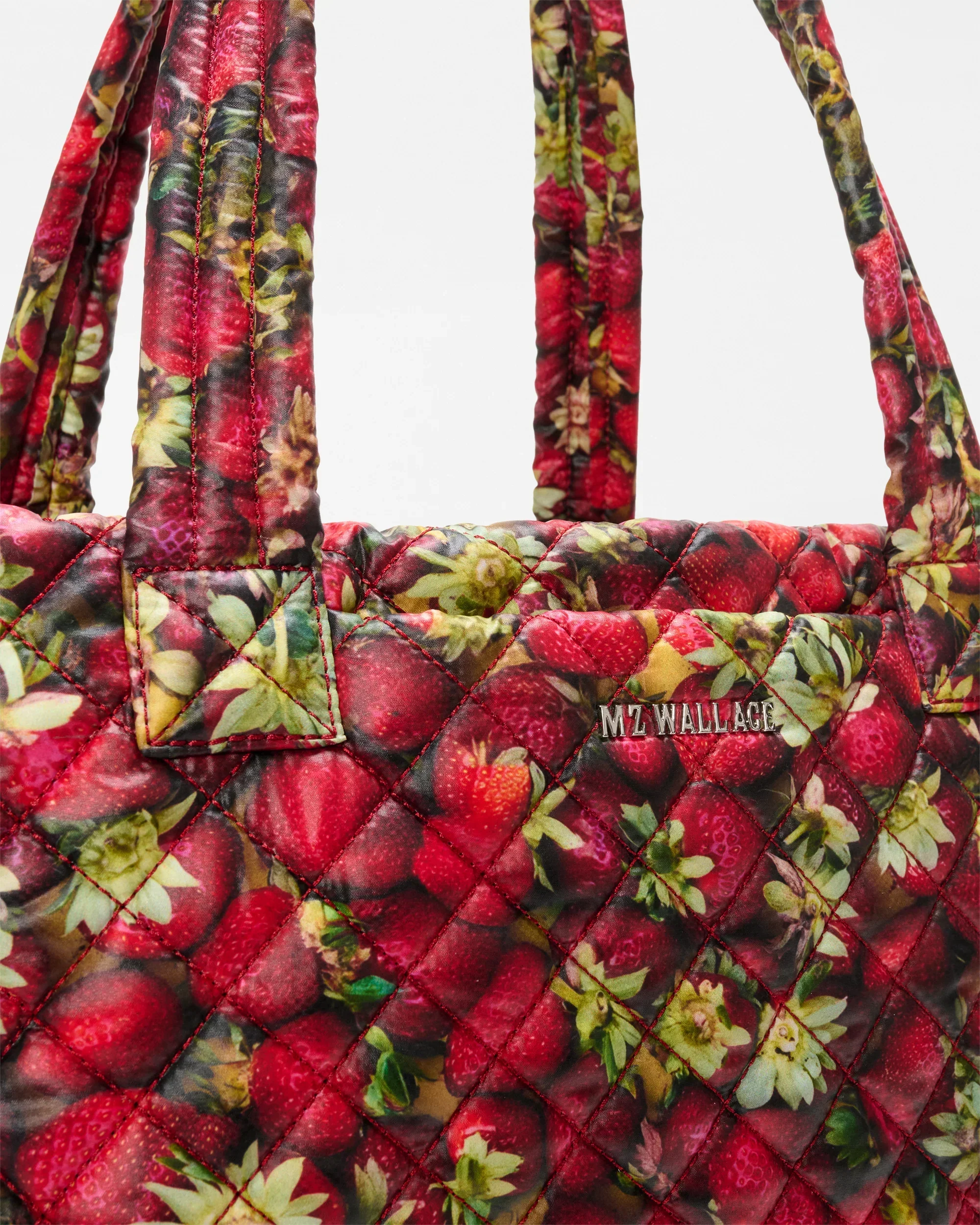 Strawberry Print Medium Metro Tote Deluxe
