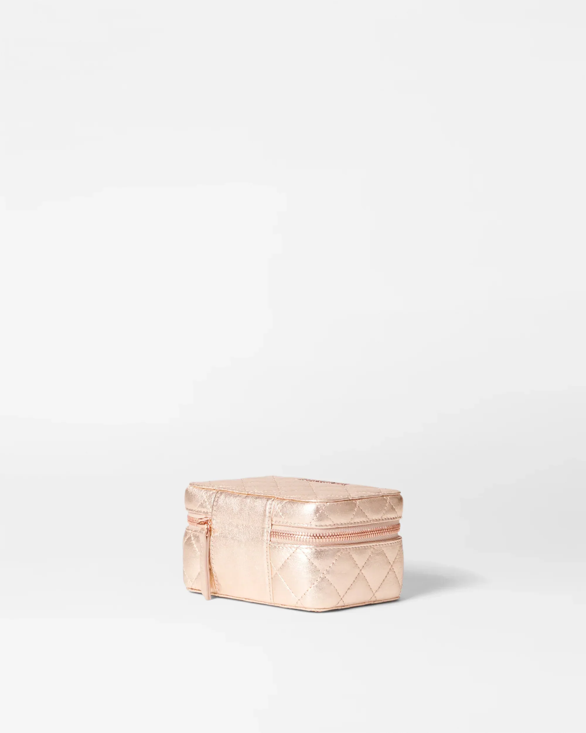 Rose Gold Metallic Leather  Jewelry Box