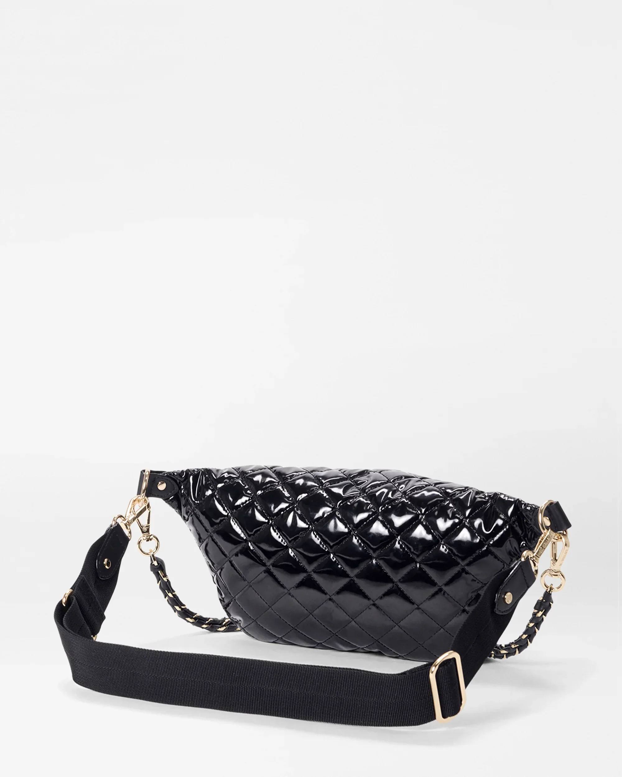 Black Lacquer Small Crosby Crossbody Sling