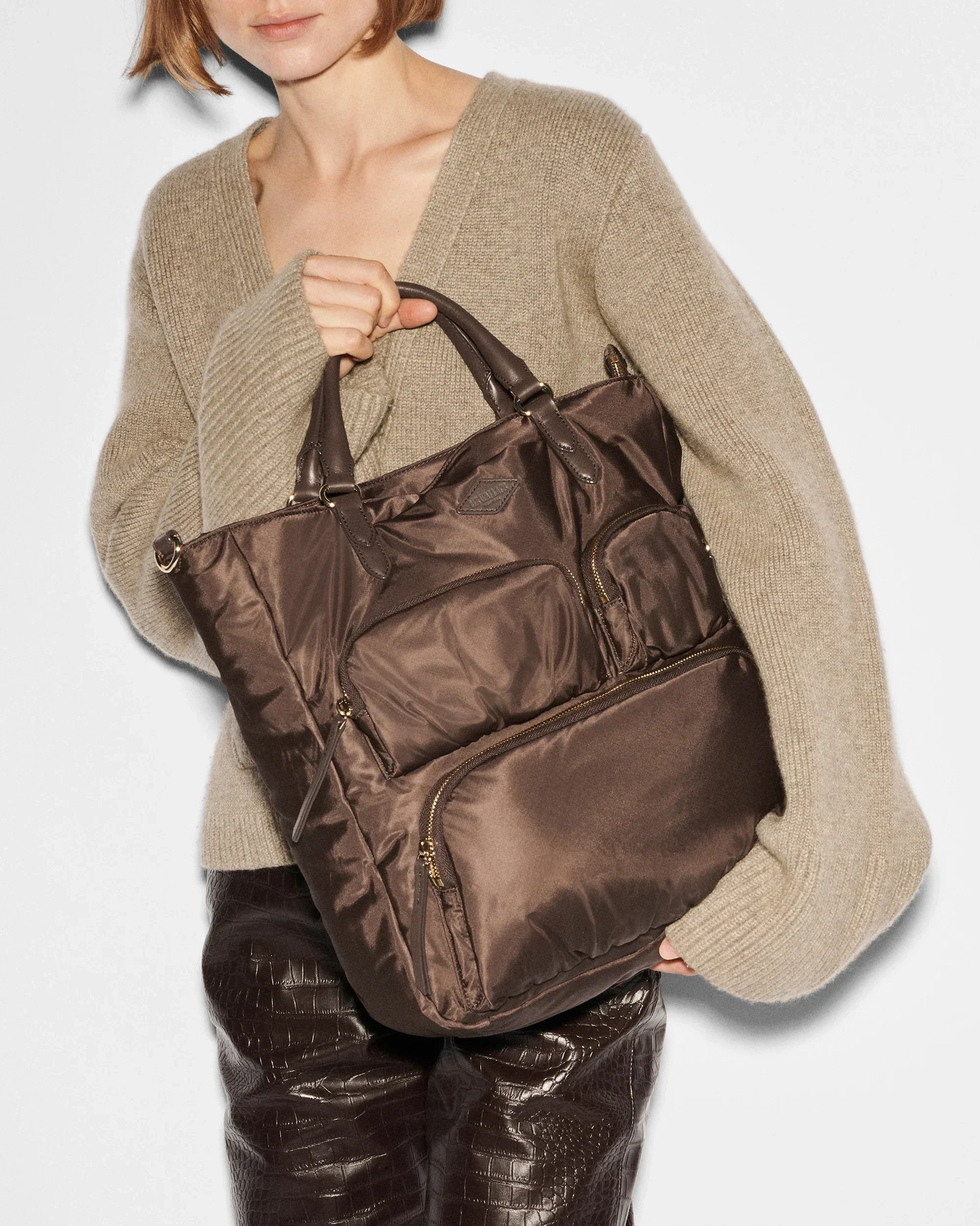 Walnut Large Chelsea Top Handle Tote
