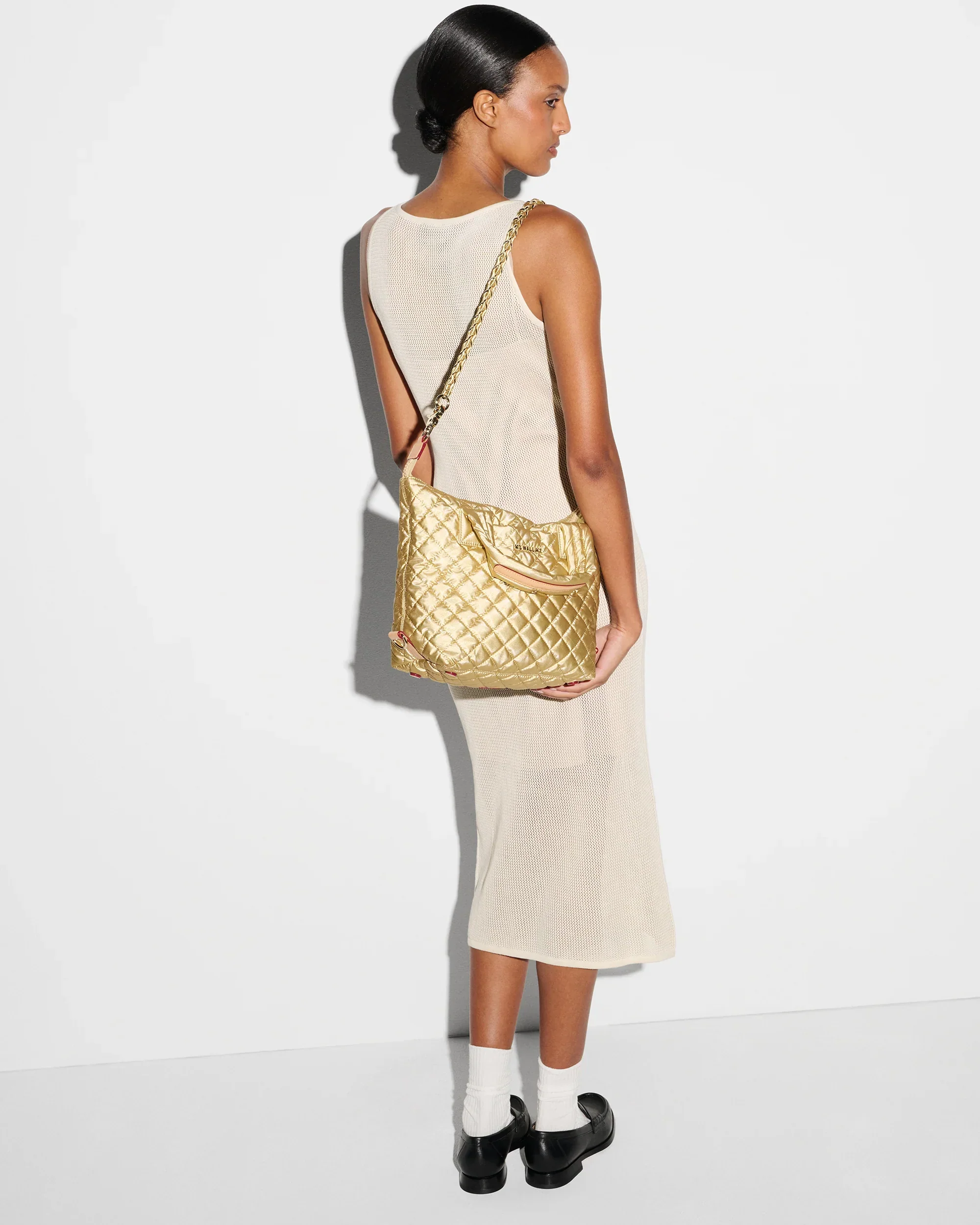 Light Gold Pearl Small Sutton Deluxe w/ Chain