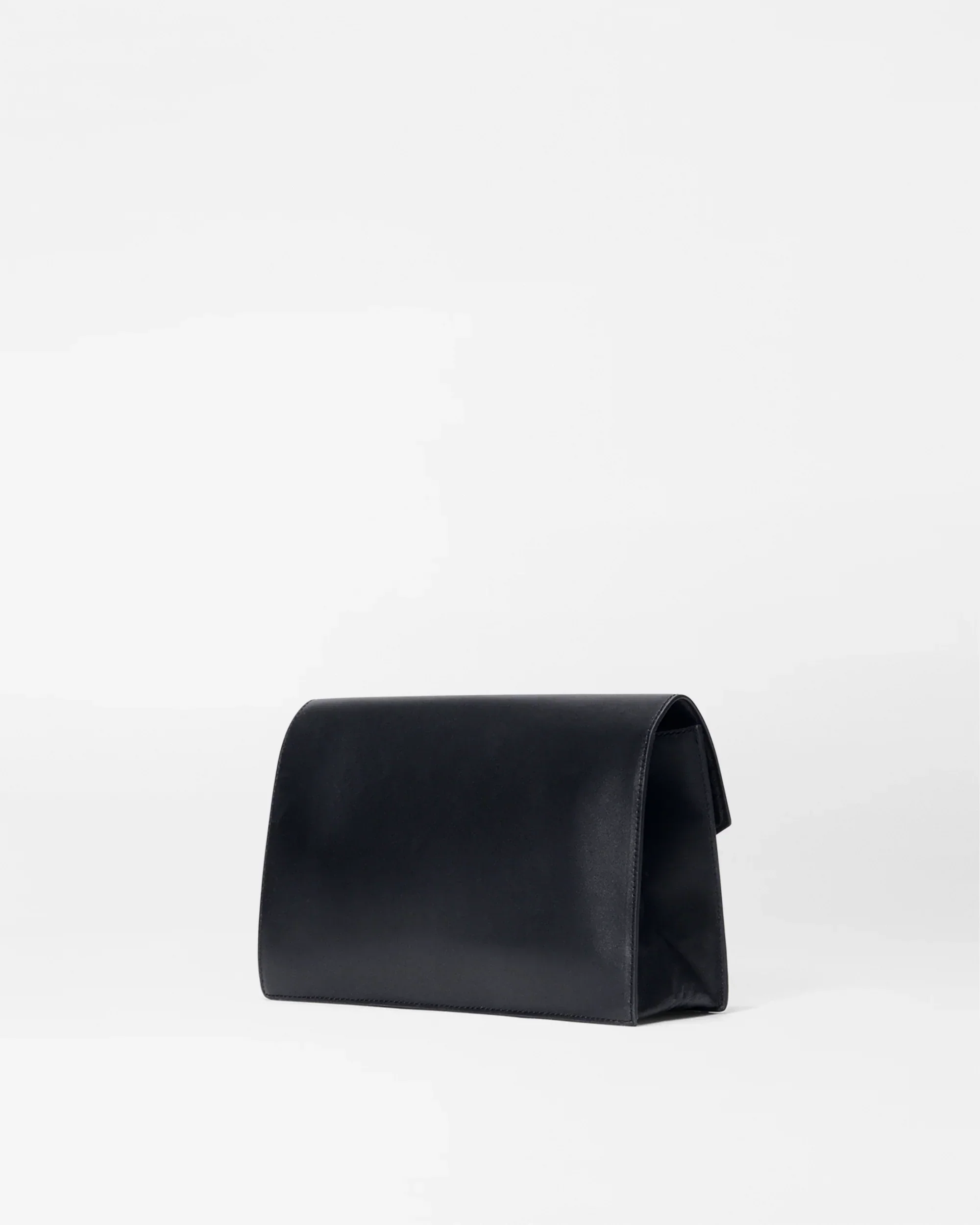 Dezso Black Leather Finn Clutch