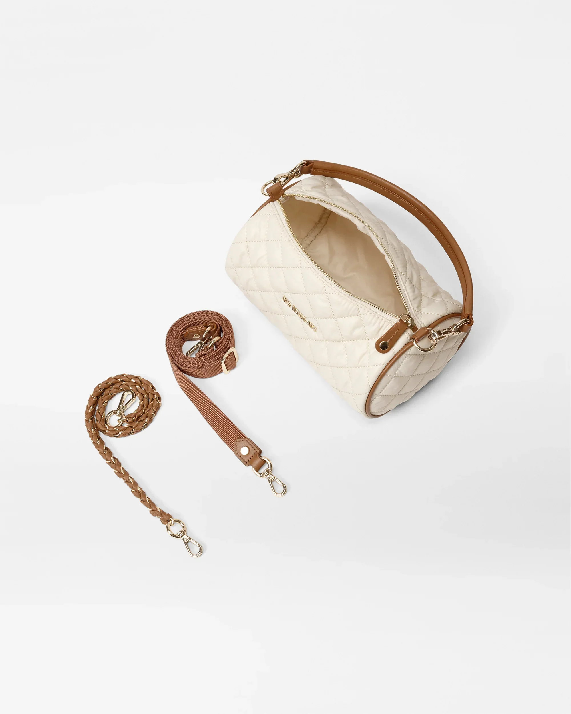 Sandshell with Brown Crosby Barrel Crossbody