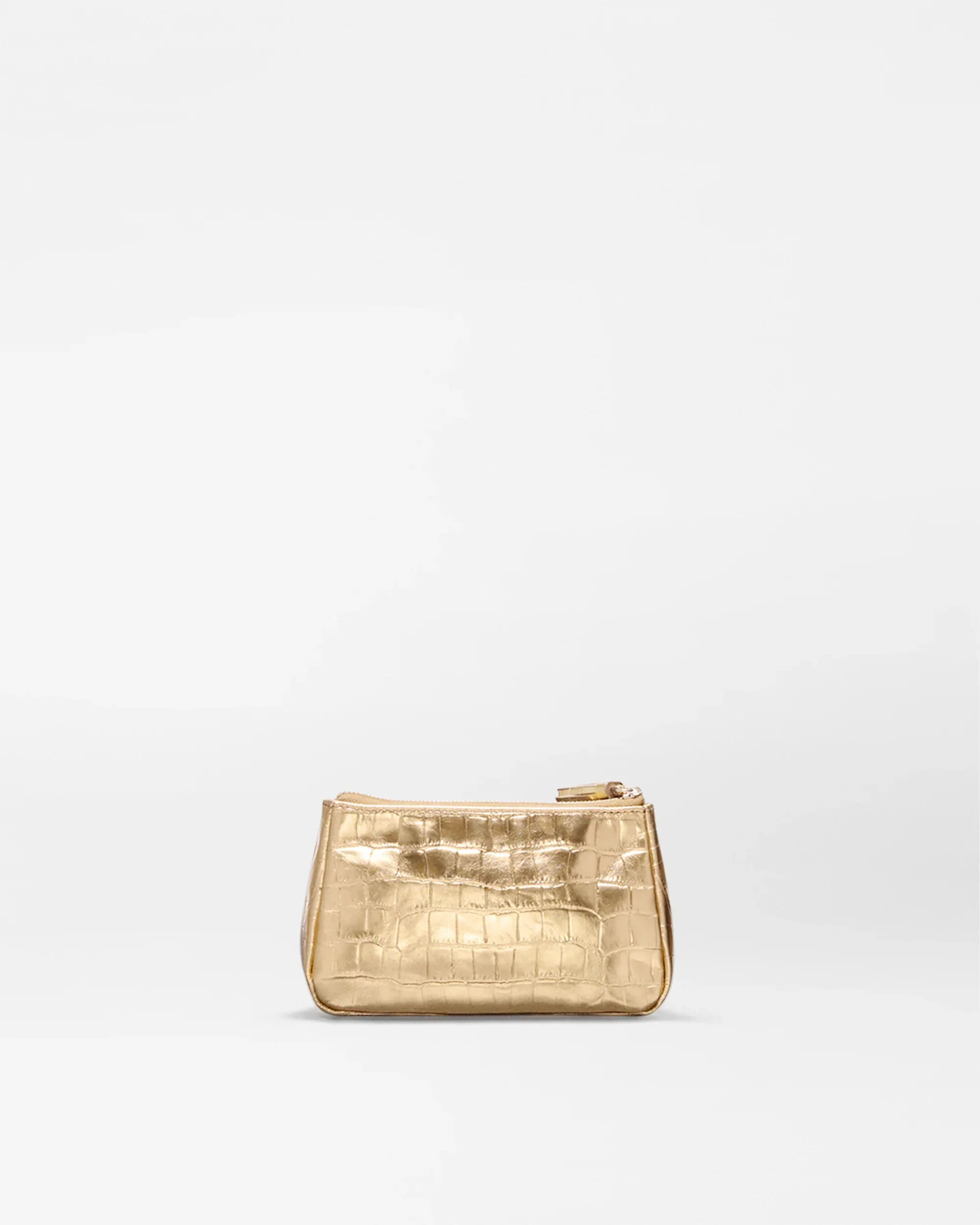 Gold Croc Effect Small Luna Cosmetic