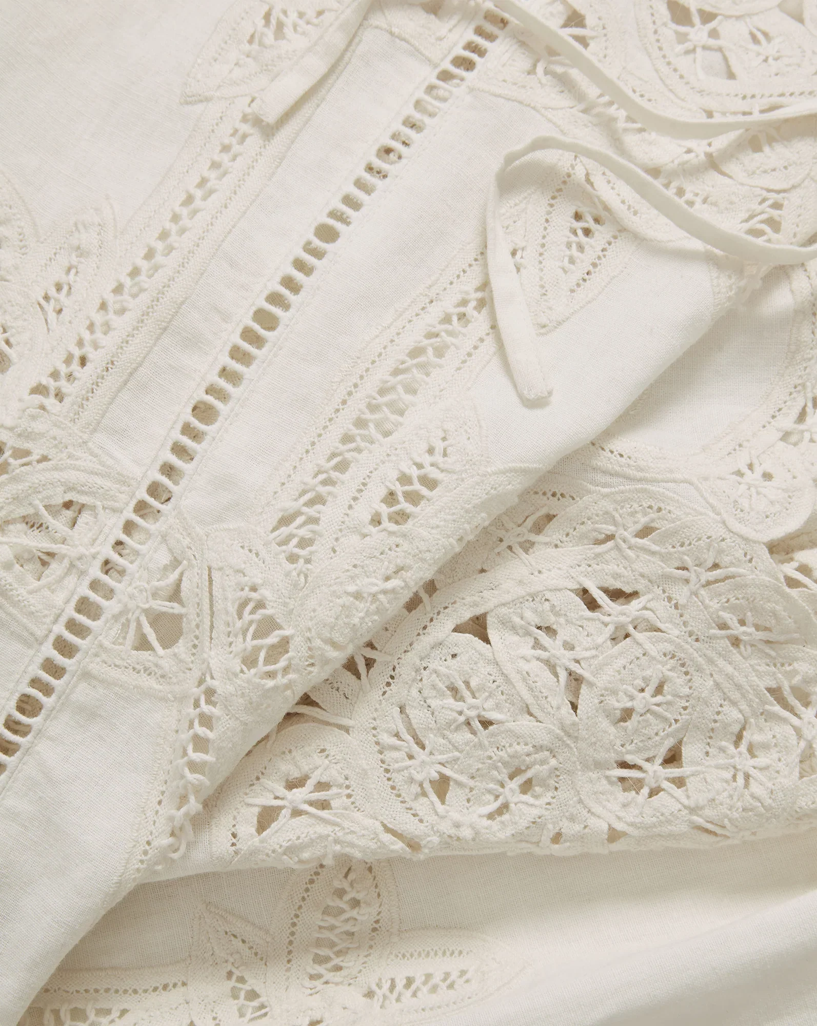 Daisy Wide-Leg Eyelet Pant