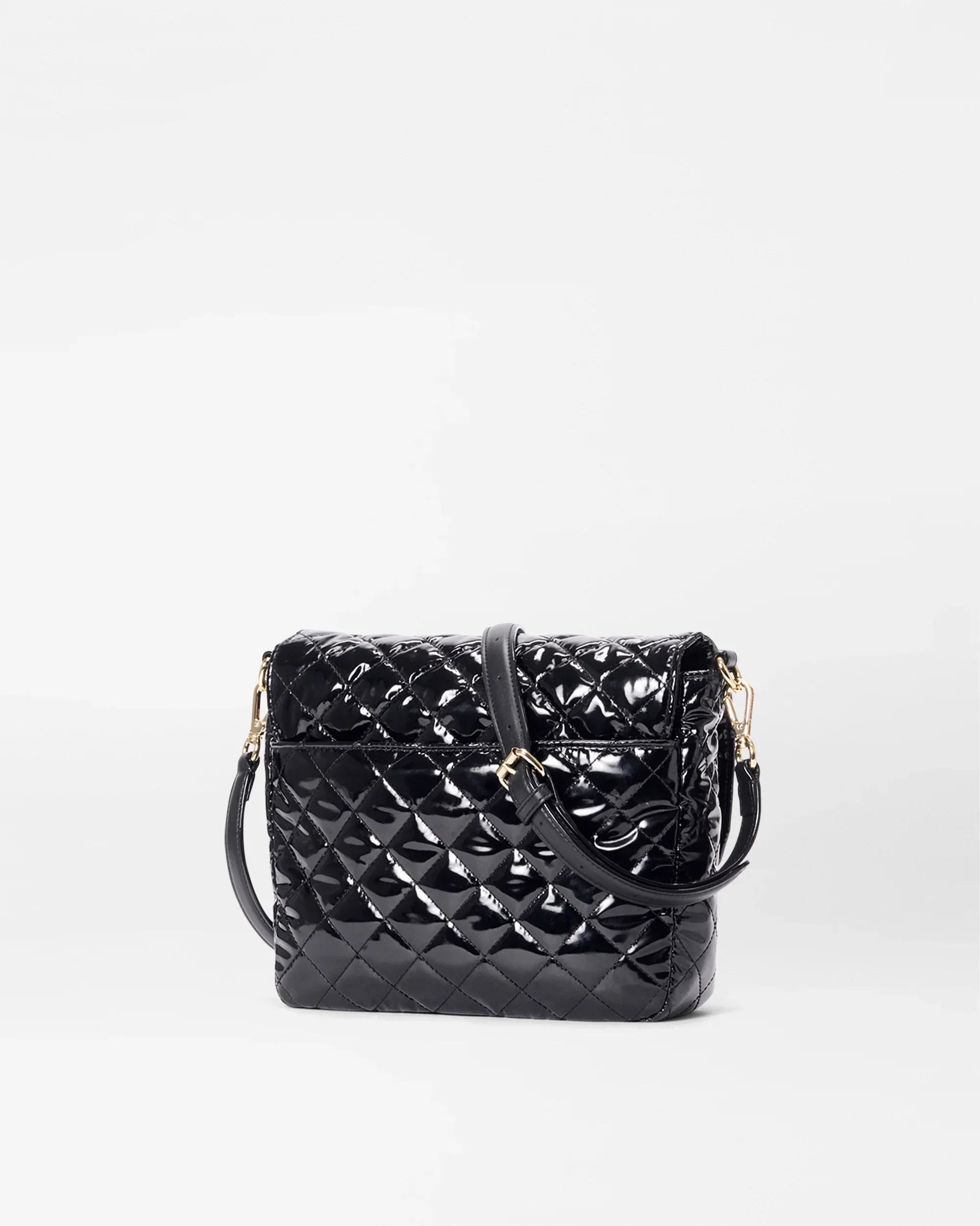 Black Lacquer Medium Crosby Lock Crossbody