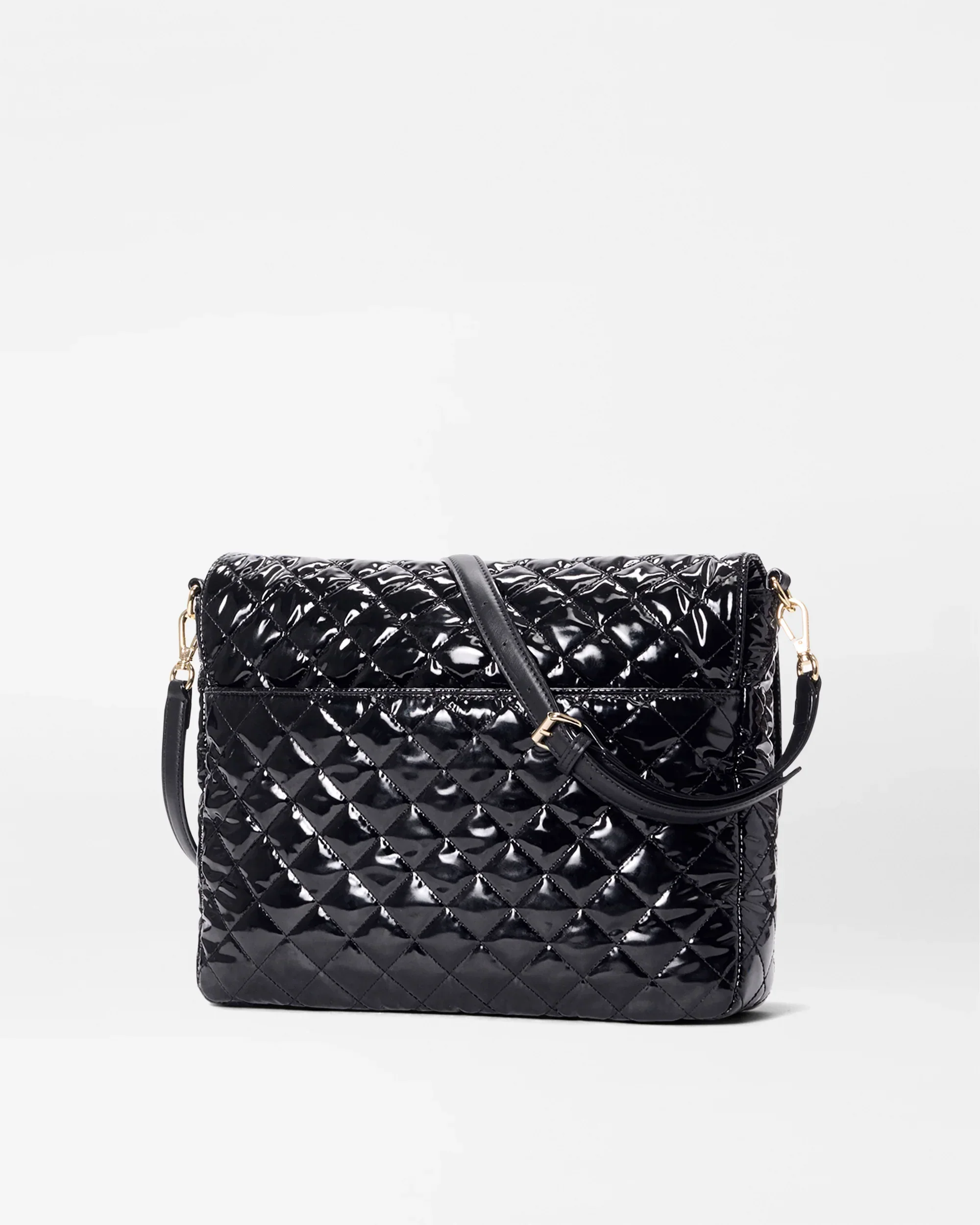 Black Lacquer Large Crosby Lock Crossbody
