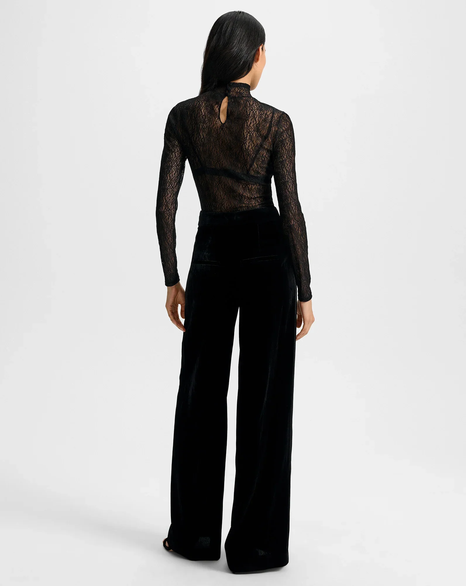 Alex Velvet Wide-Leg Pant