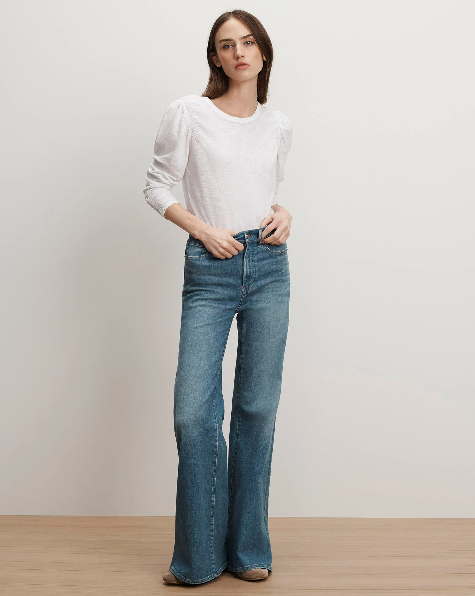 Bouvet Smocked-Shoulder T-Shirt