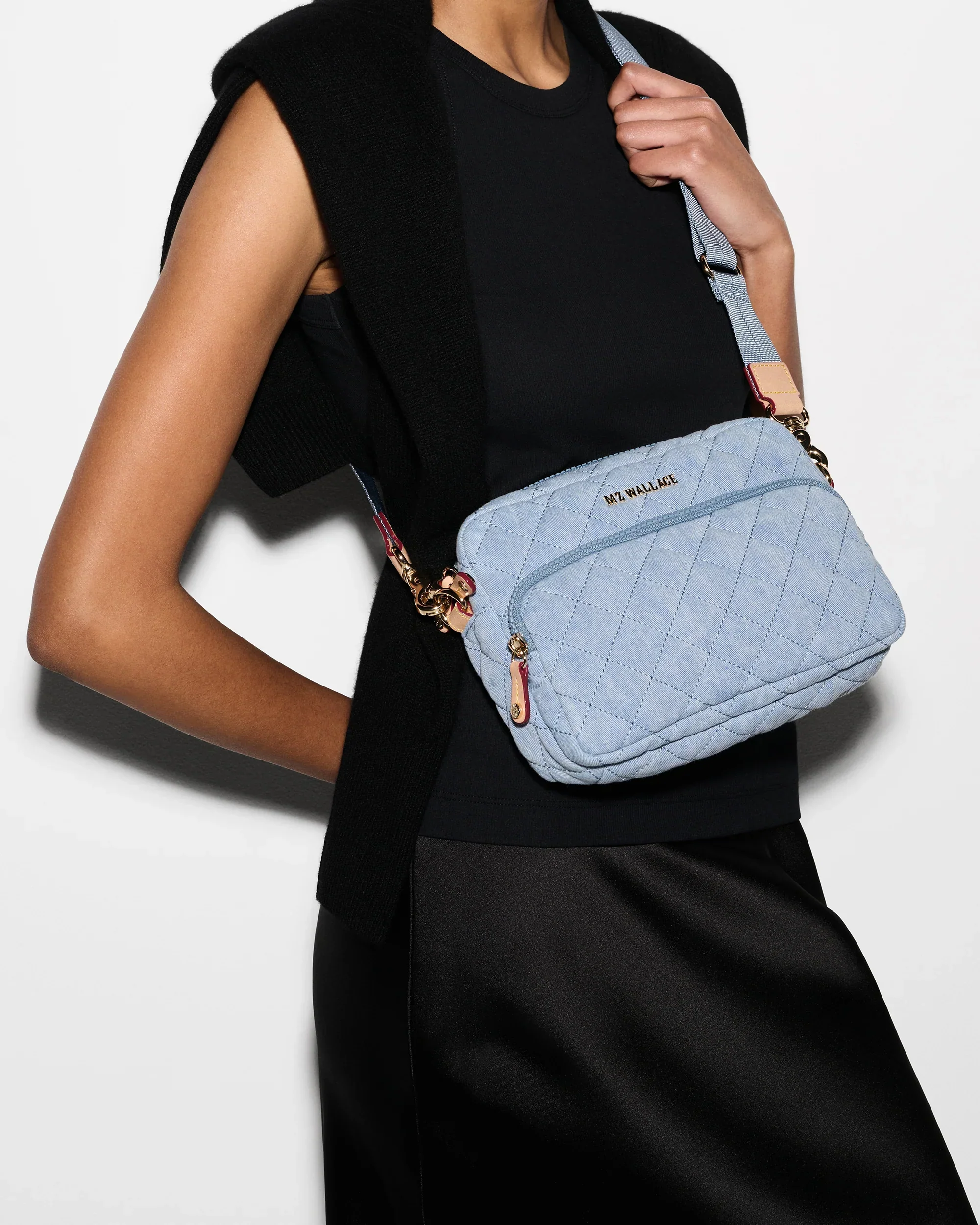 True Light Denim Small Metro Camera Bag