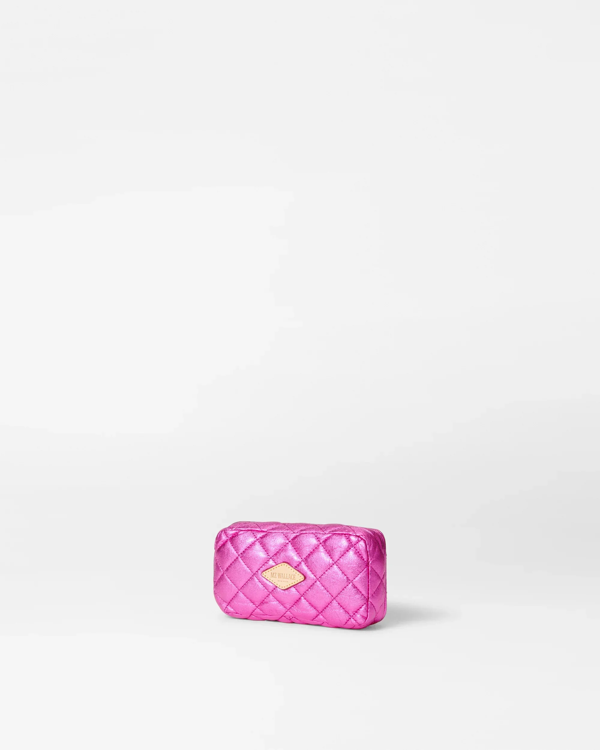 Hot Pink Metallic Leather Medium Retro Frame Case
