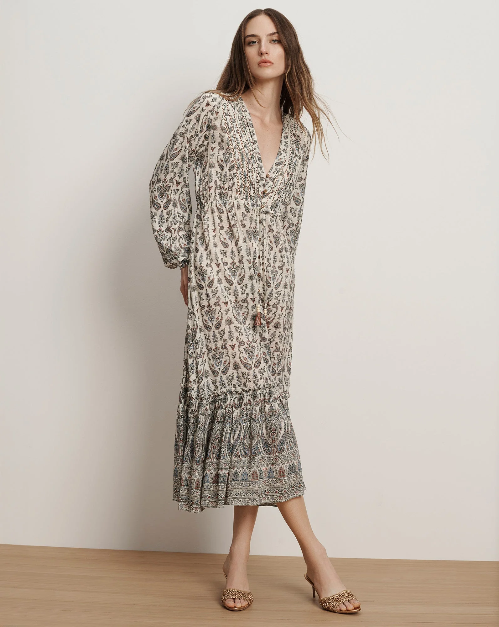 Vani Paisley Midi Dress