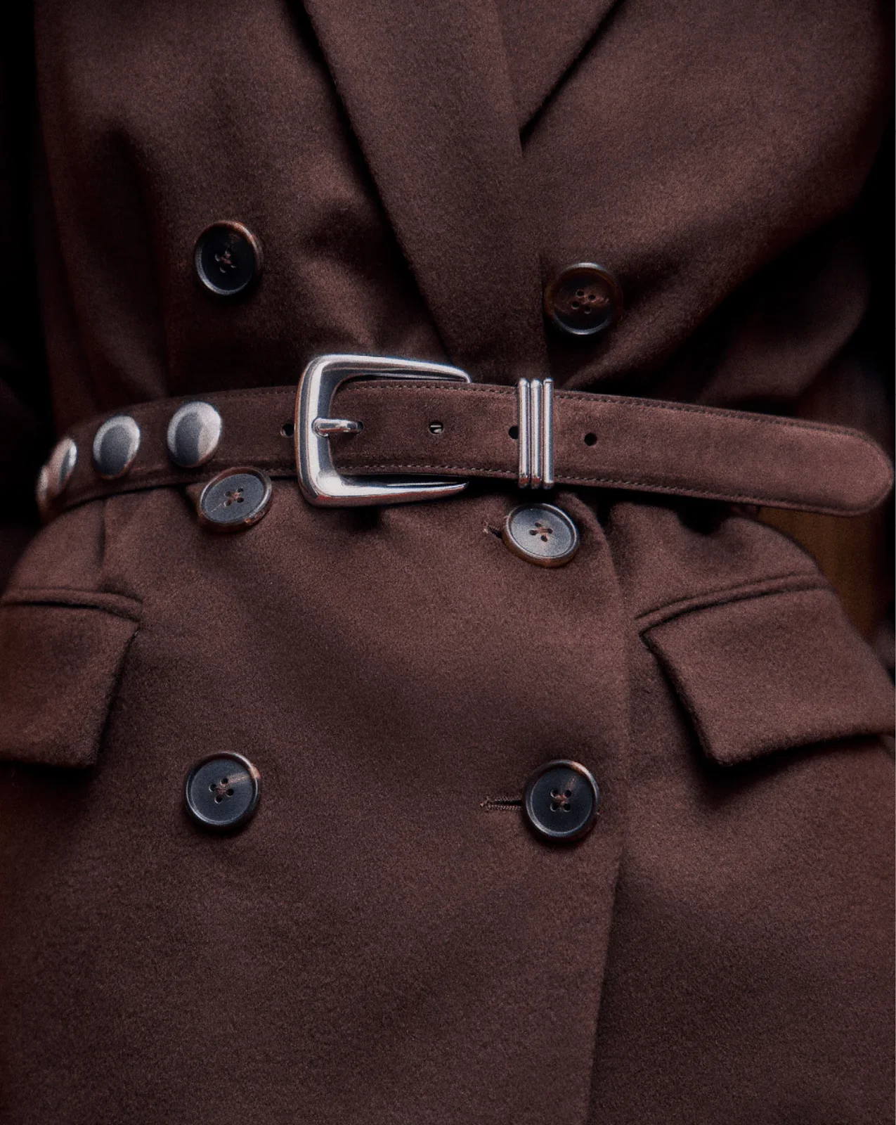 Arch Suede Studded Belt