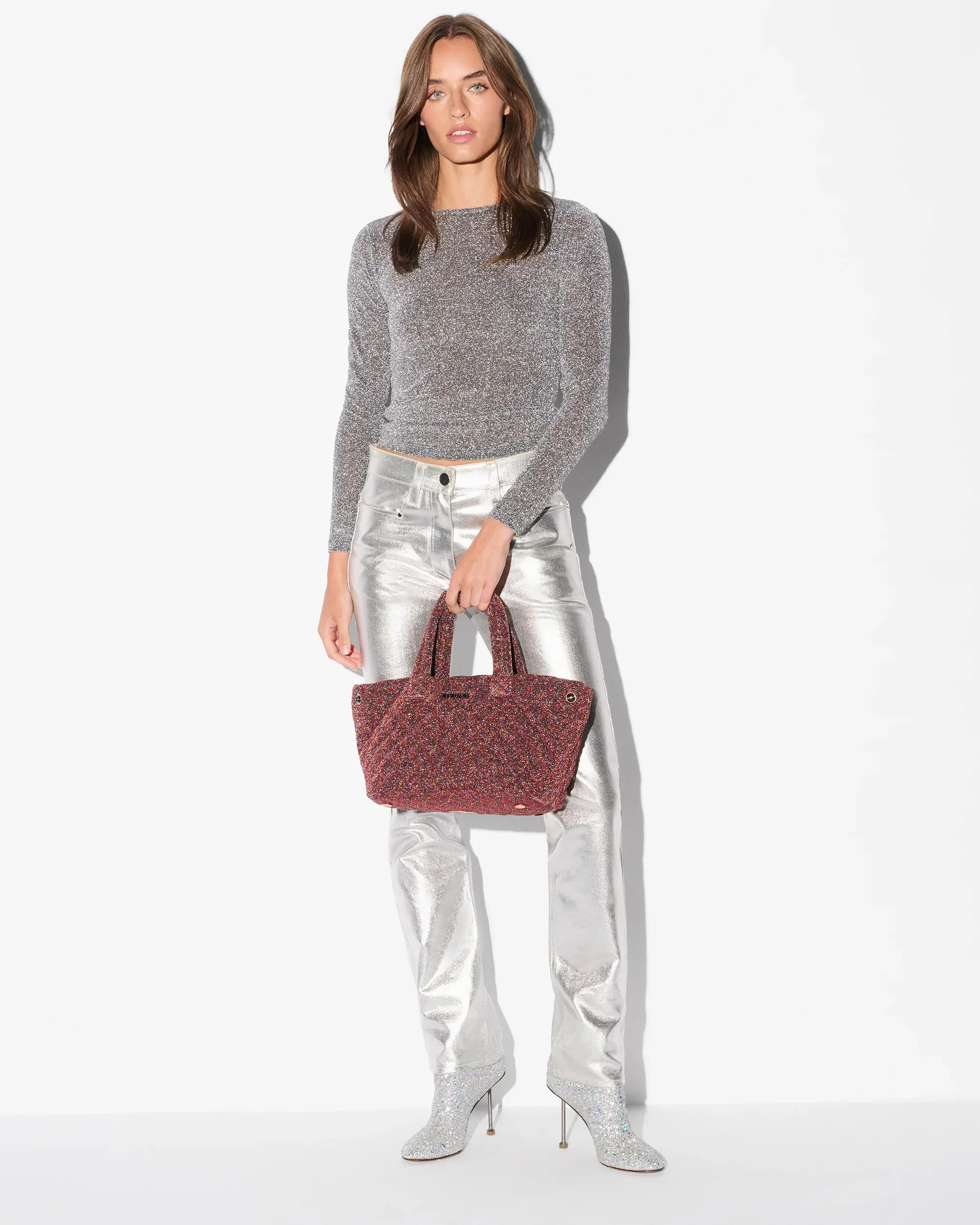Fire Opal Shimmer Small Metro City Tote