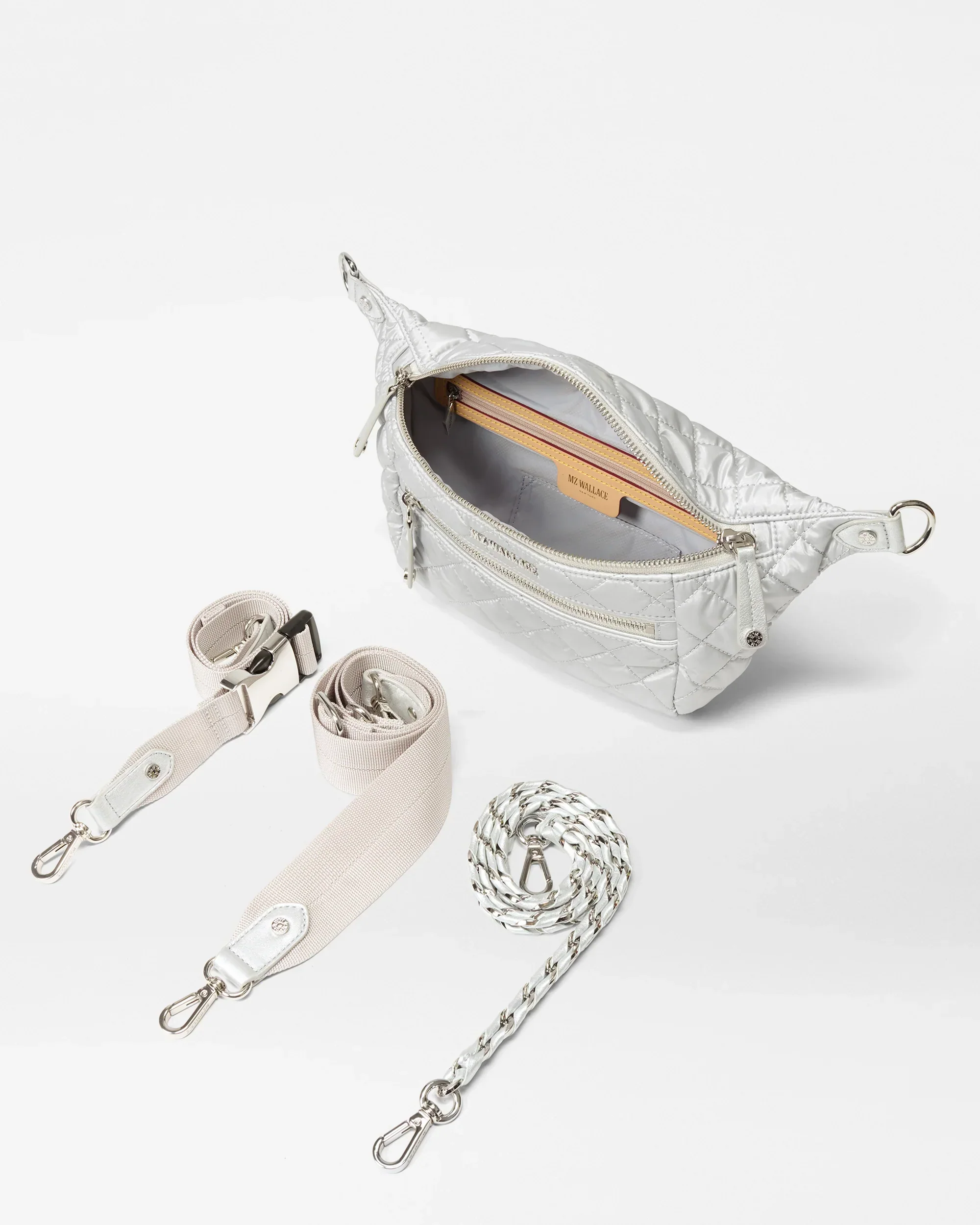 Oyster Metallic Small Crosby Crossbody Sling