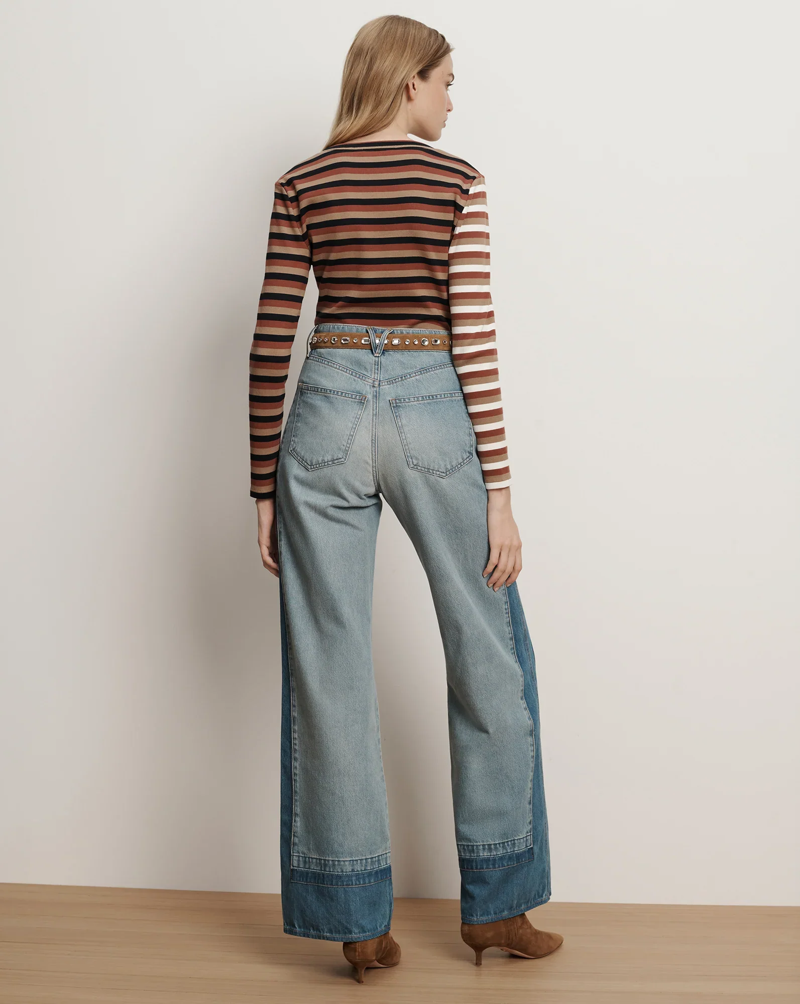 Dilia Striped Button-Down T-Shirt