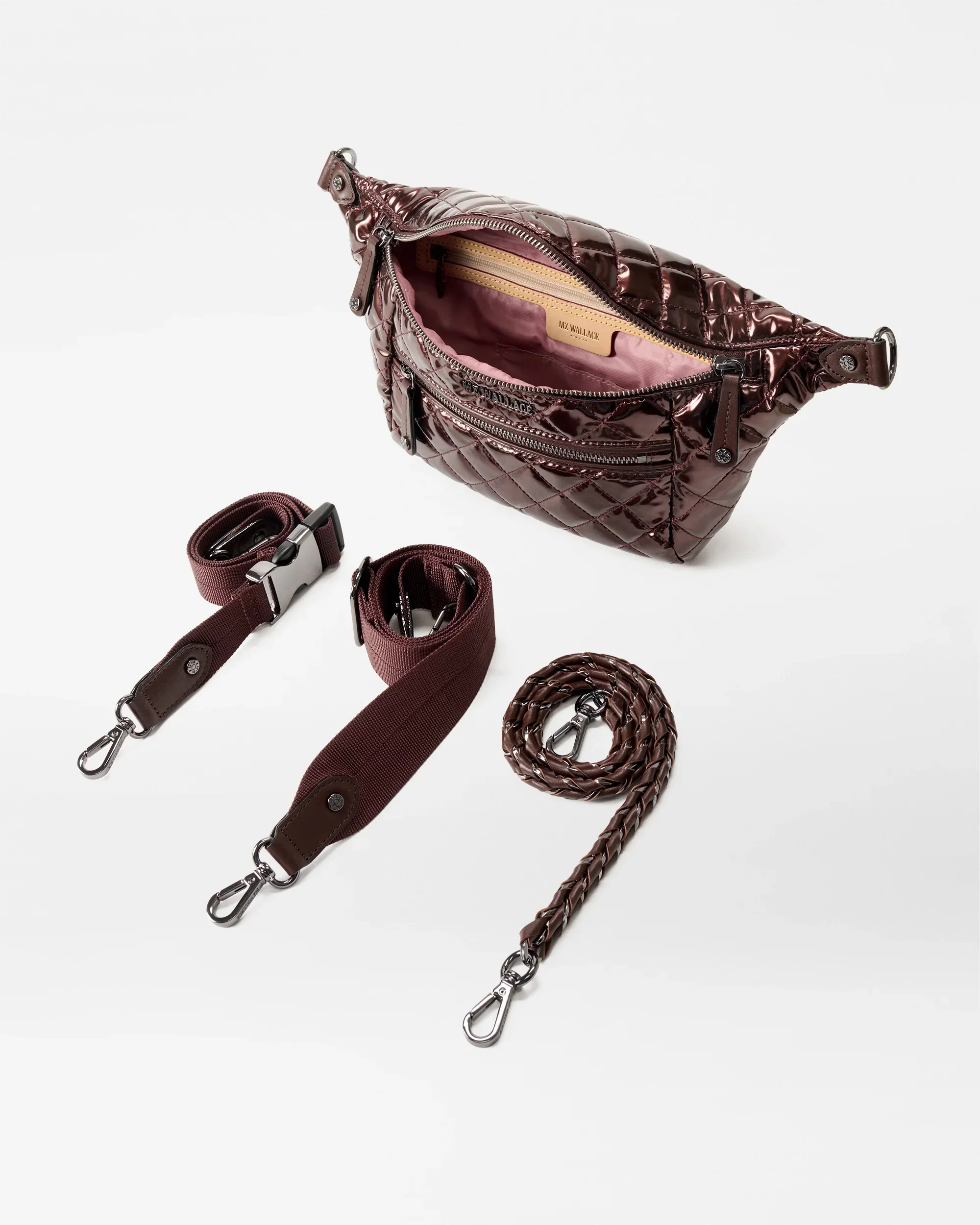 Bordeaux Lacquer Small Crosby Crossbody Sling