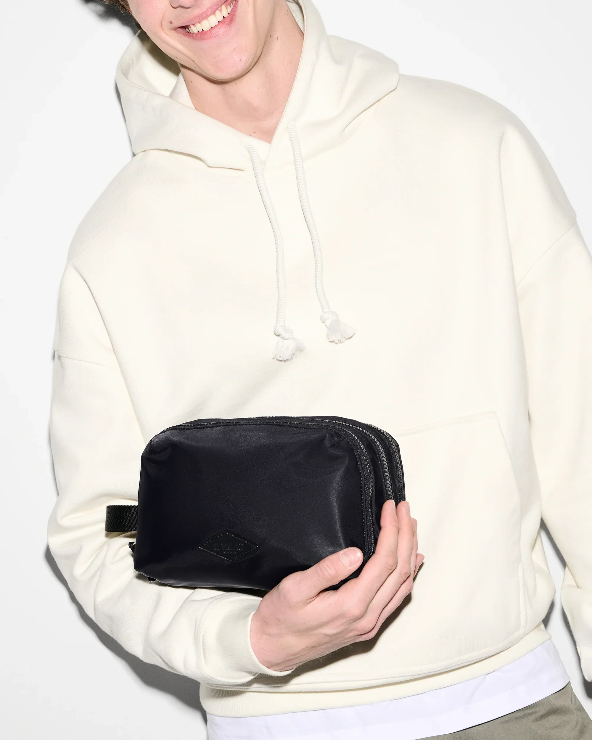 Black Bleecker Triple Compartment Dopp Kit