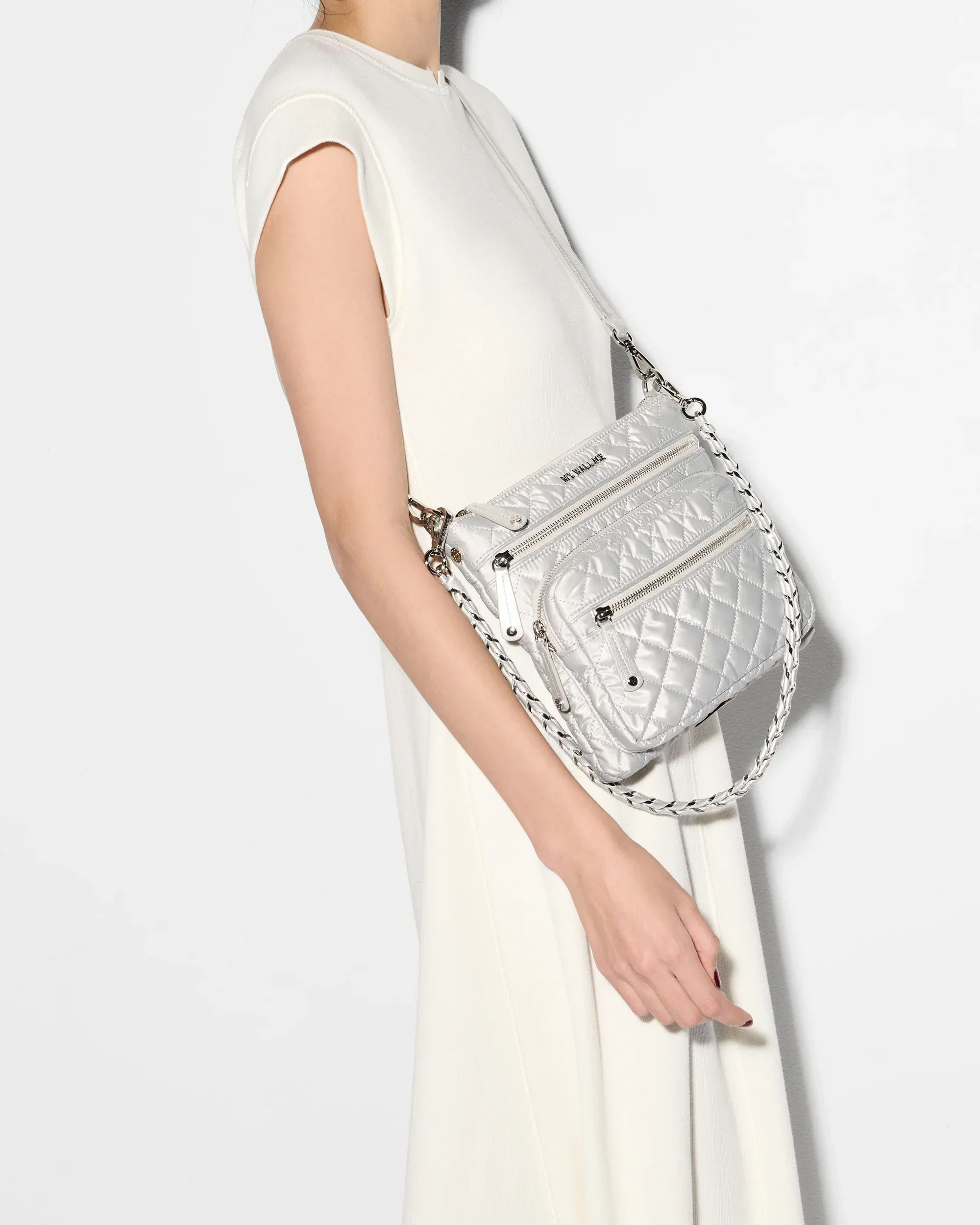 Oyster Metallic Downtown Crosby Crossbody