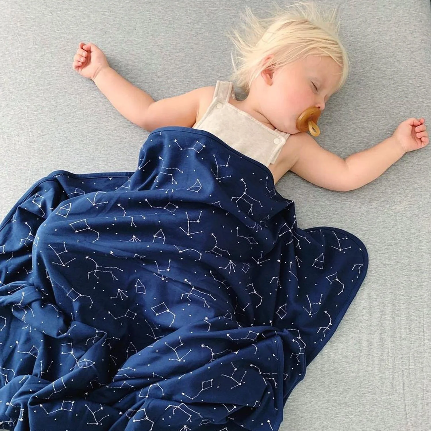 Imperfect Toddler Blanket, 4 Season? Merino Wool & Organic Cotton Blanket, 52.5 x 40, Night Sky?