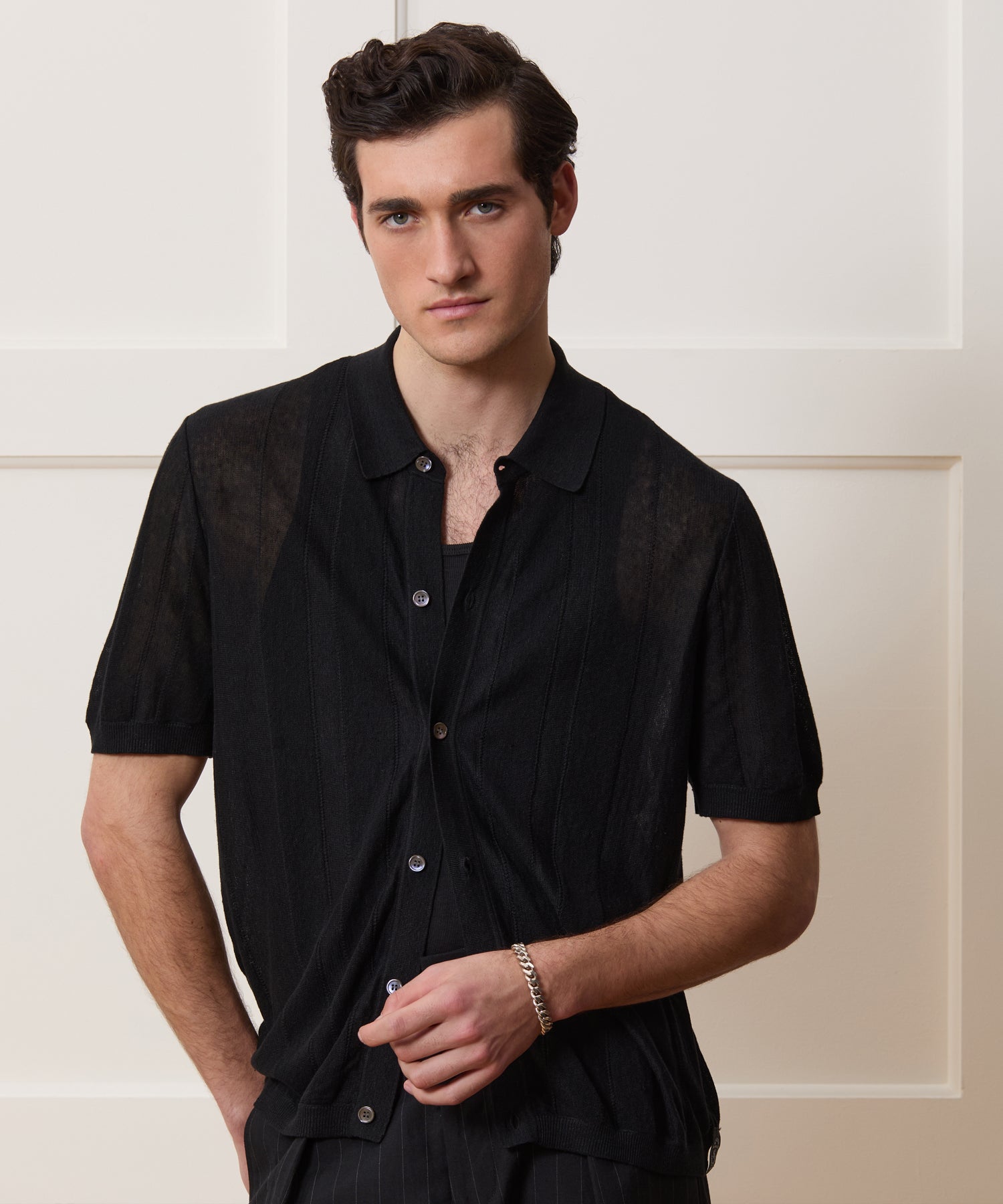 Linen Sweater Polo