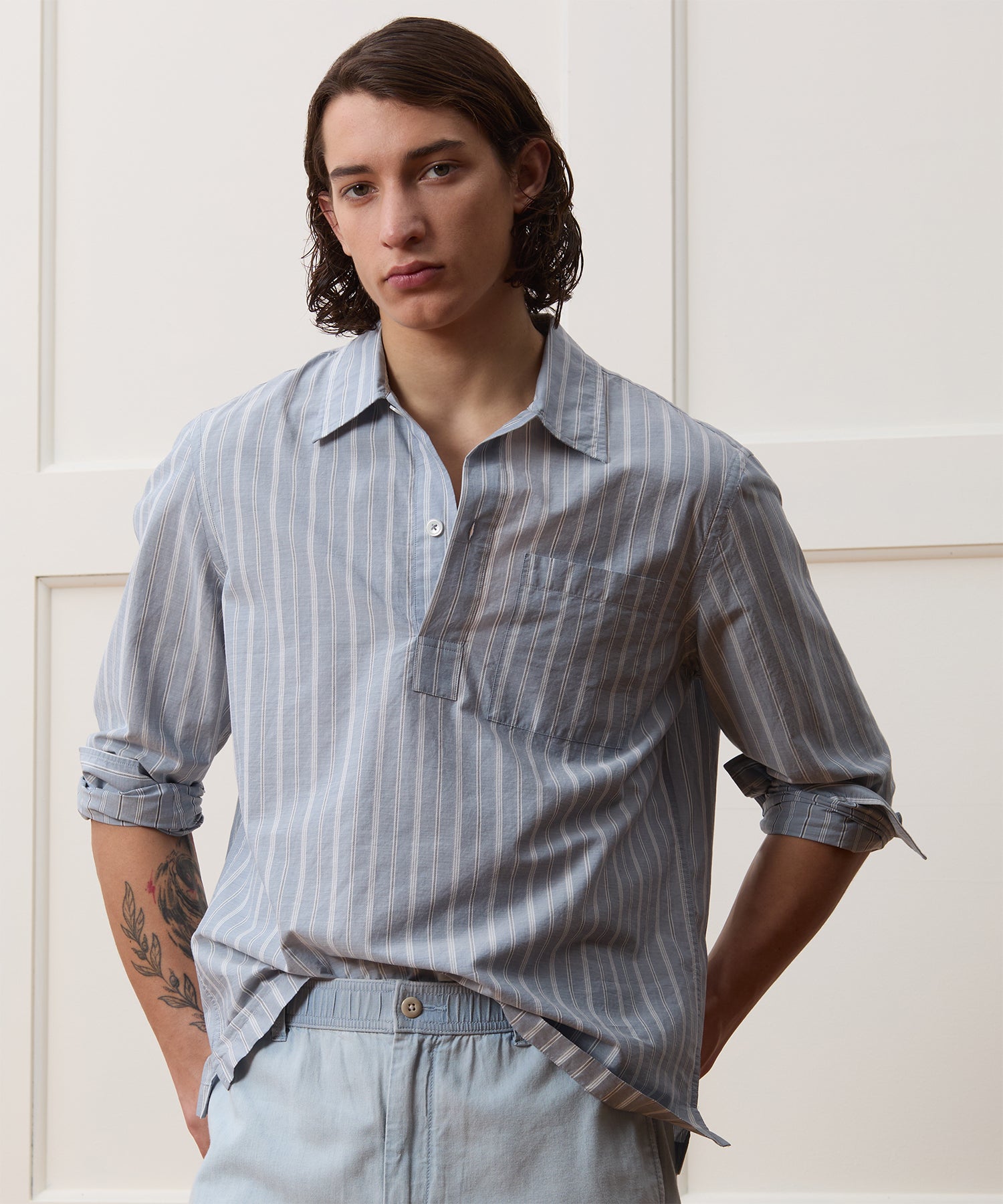 Cotton Beach Popover Shirt