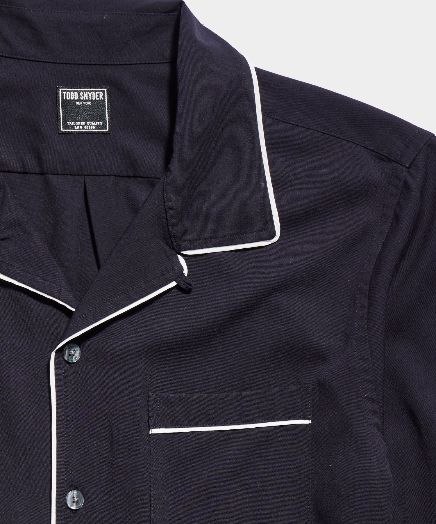 Japanese Tipped Rayon Lounge Shirt