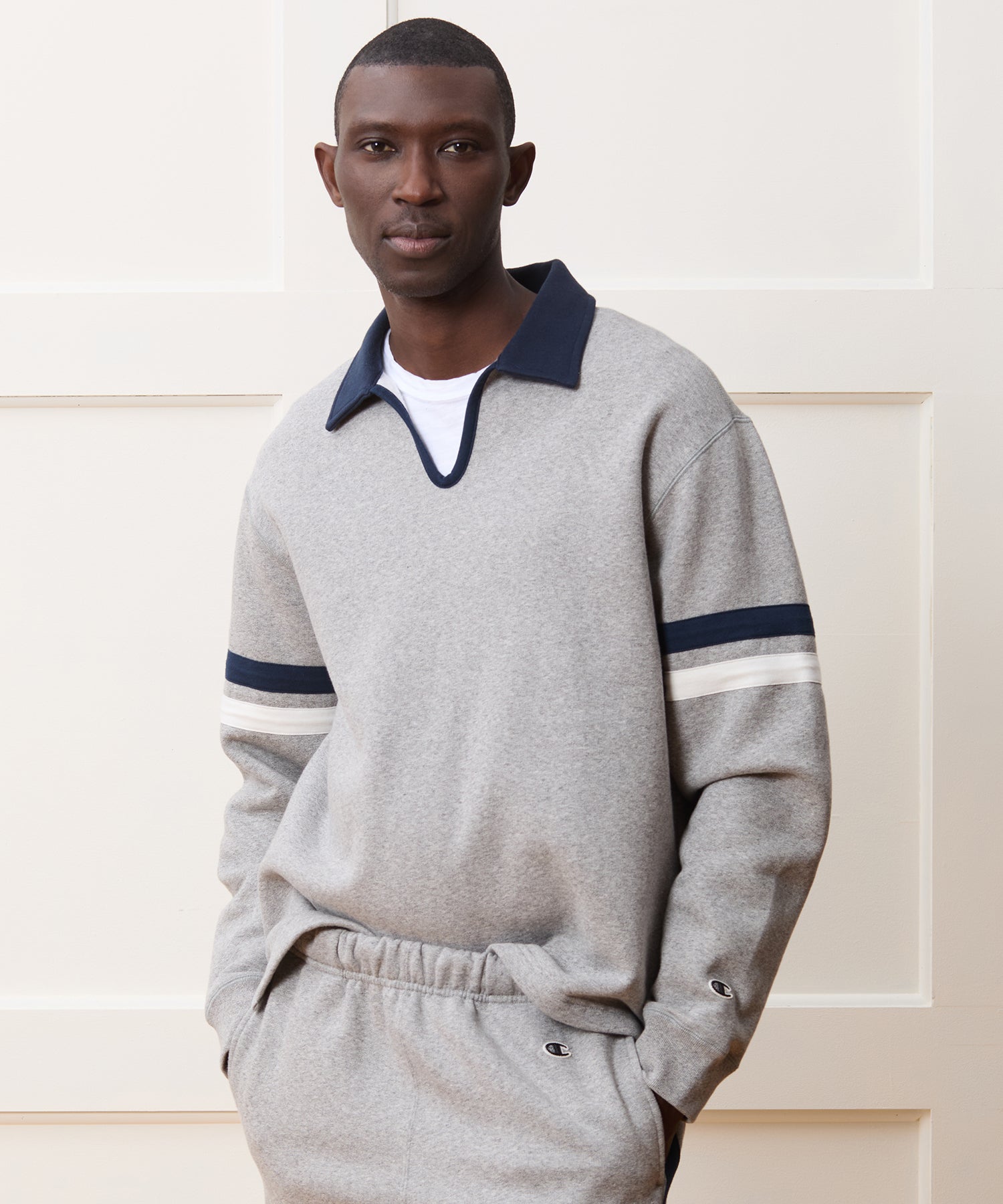 Champion Relaxed Fleece Striped Polo