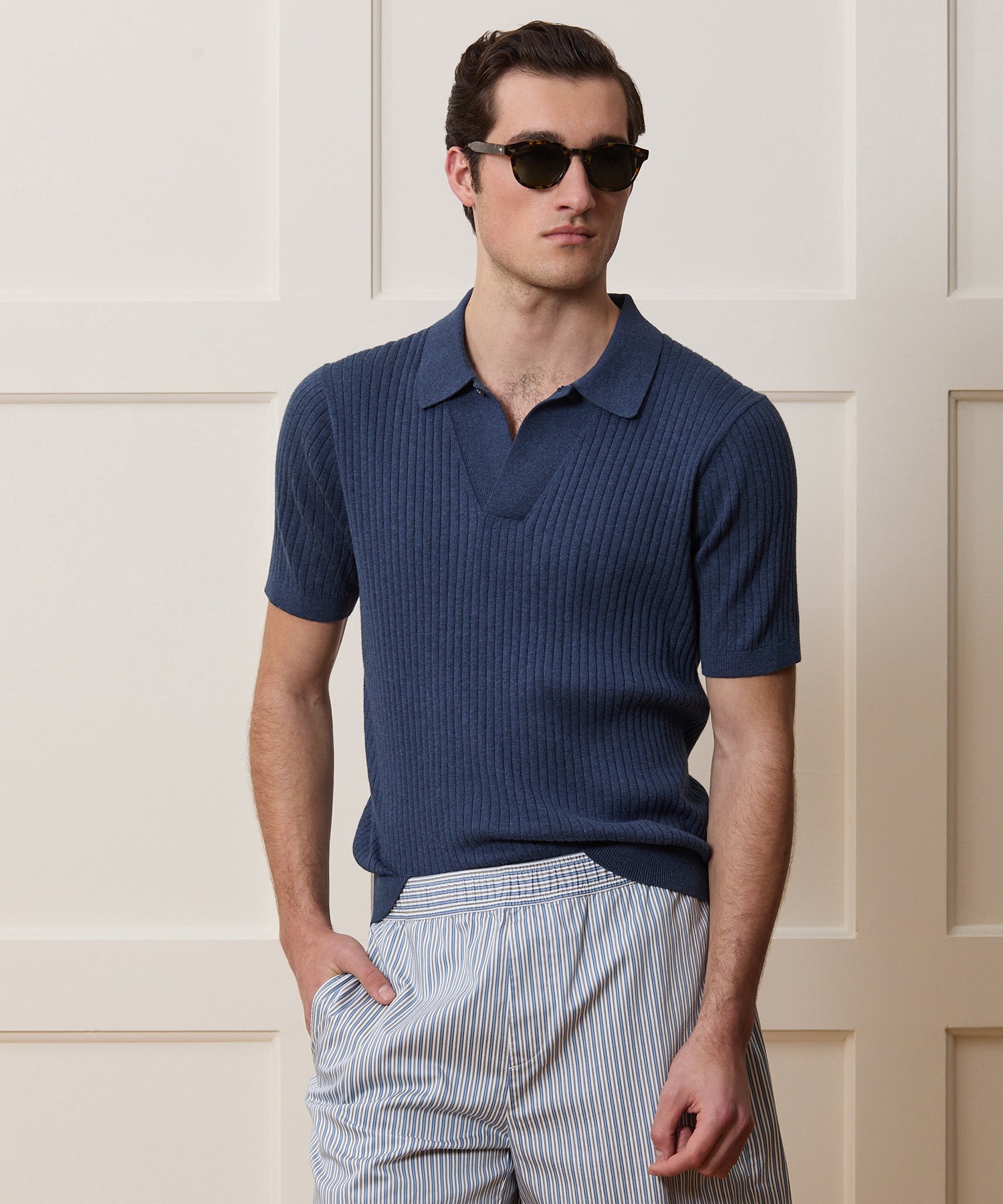 Cotton-Cashmere Sweater Polo