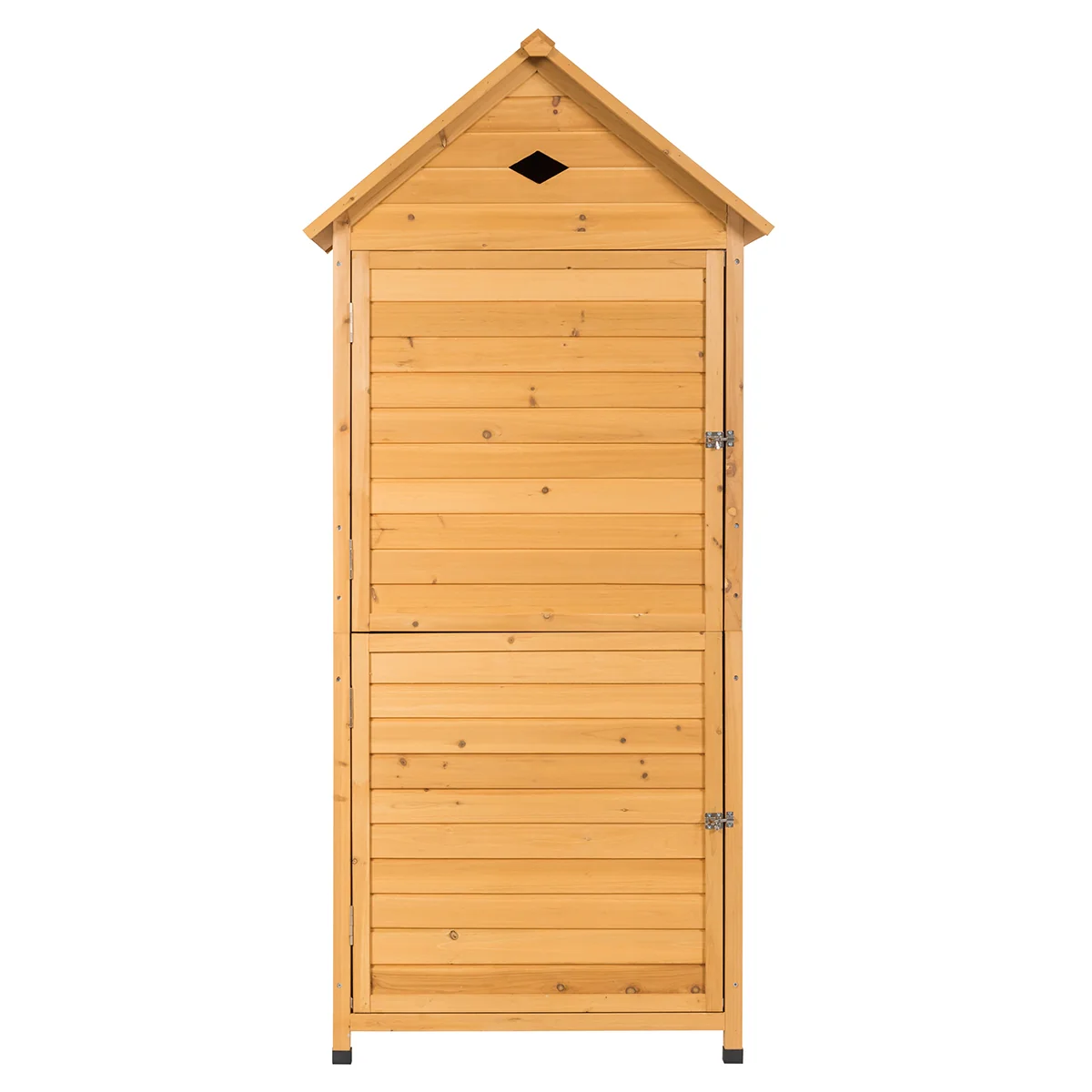 Abri de jardin extérieur à 5 etagères cabane verrouillable en bois de sapin toit en tle galvanisée 20_0005485