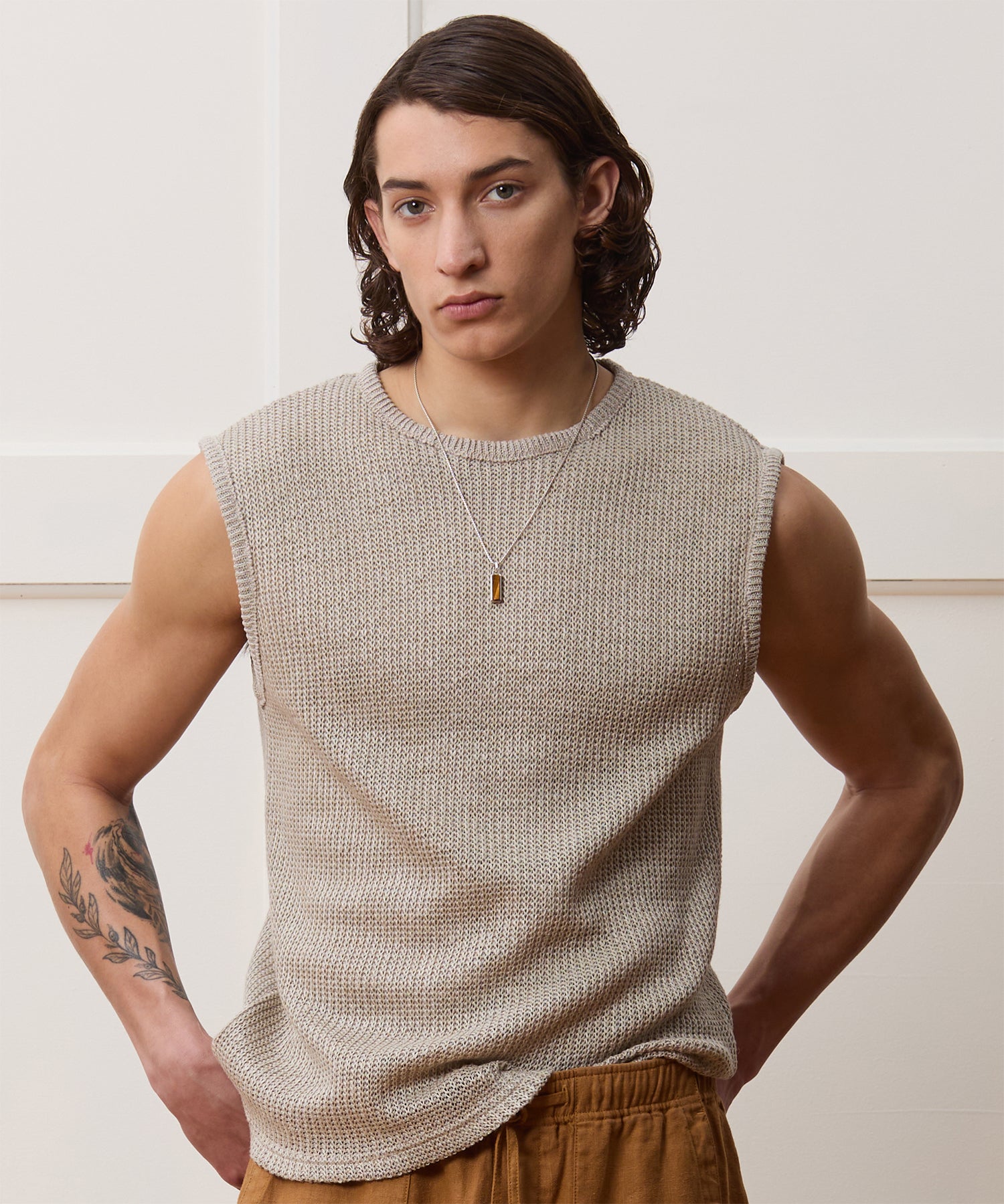 Fisherman Ribbed Muscle Tank