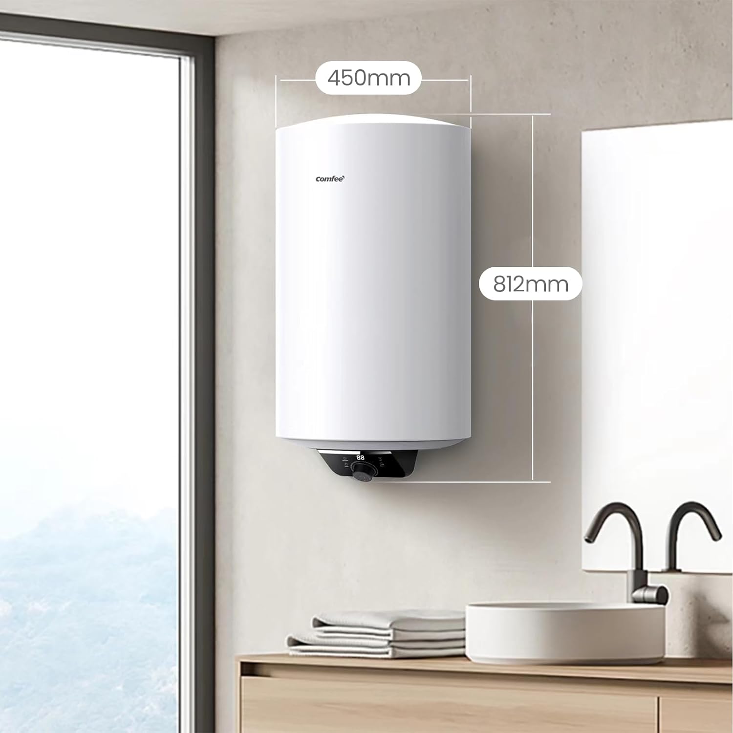 COMFEE’ D80-15EFG | Chauffe-eau Électrique Connecté 80L