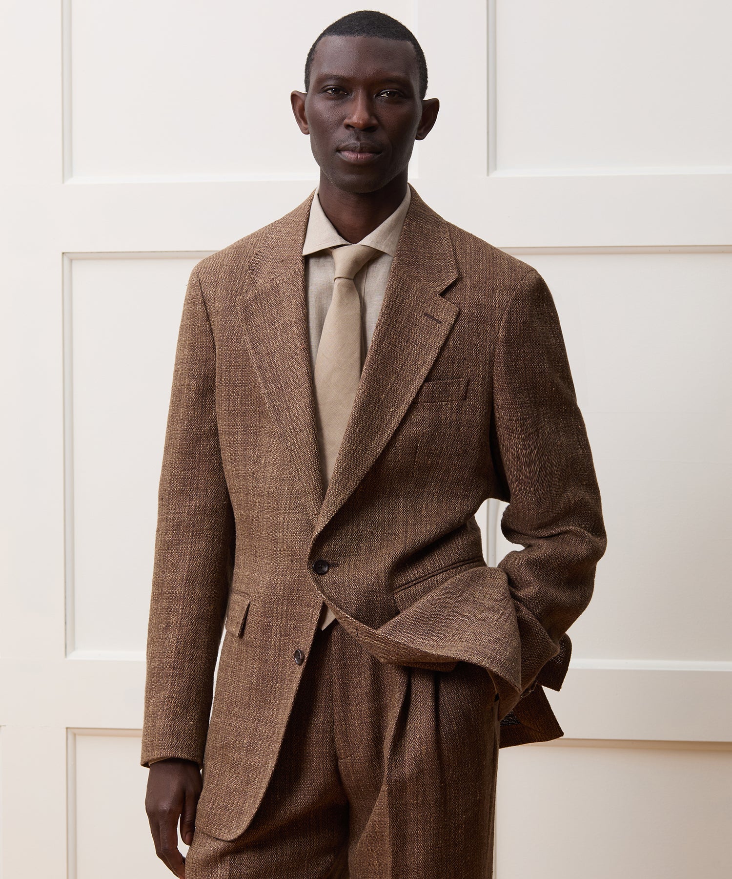 Italian Linen Silk Donegal Wythe Jacket