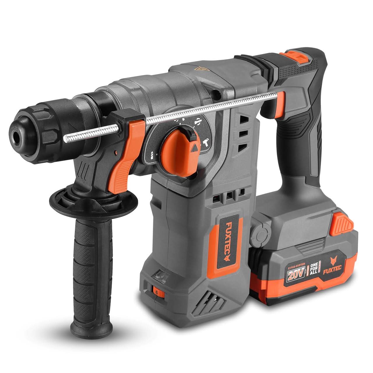 Marteau perforateur burineur sans fil 20V FUXTEC FX-E1RH20 - set avec batterie 4Ah et chargeur 1A
