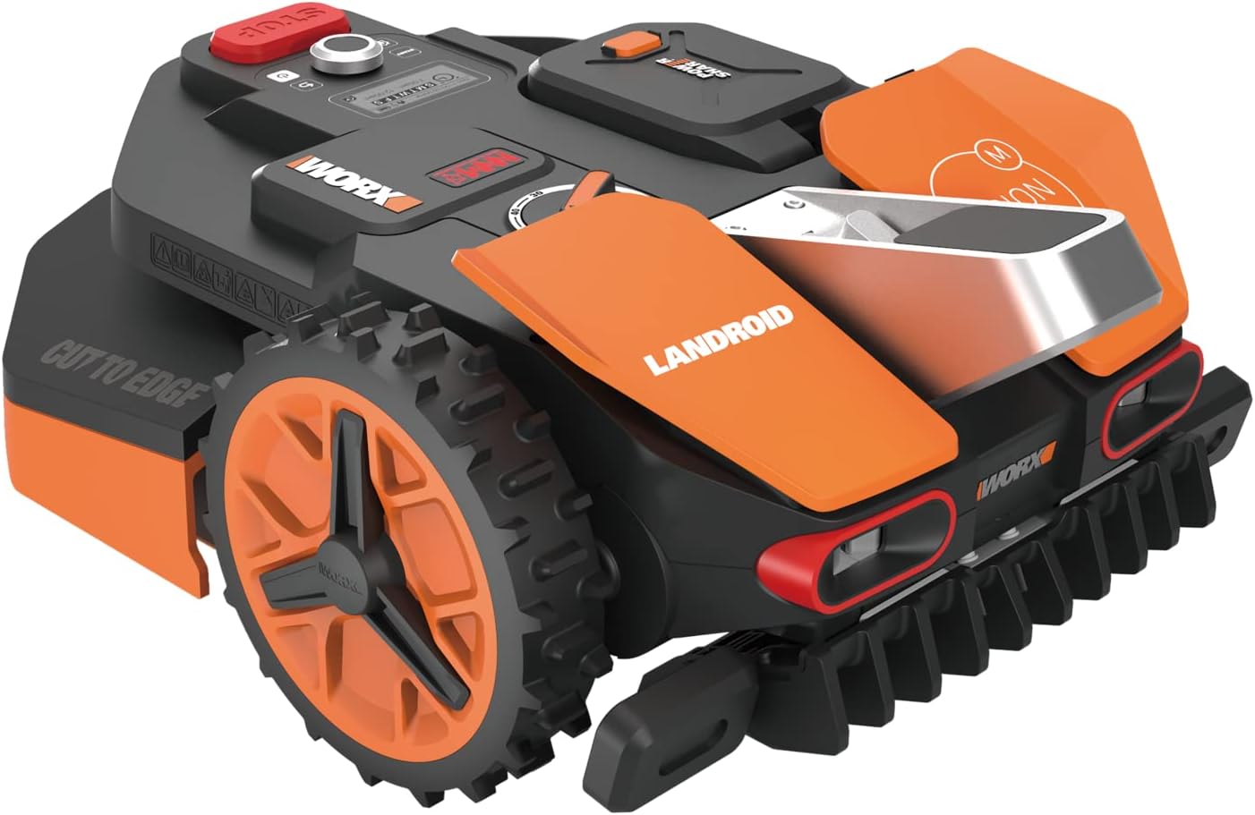 WORX LANDROID Vision WR206E.1, Robot Tondeuse sans Fil périphérique 600 m² Surf.Max 700 m², Installation en 30 Min, Caméra 4K + IA Adaptative, évite Tous Les Obstacles, Coupe des Bordures, Multizone