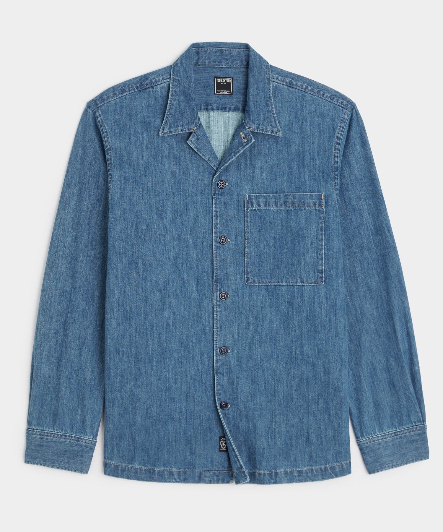 Denim Camp Collar Overshirt