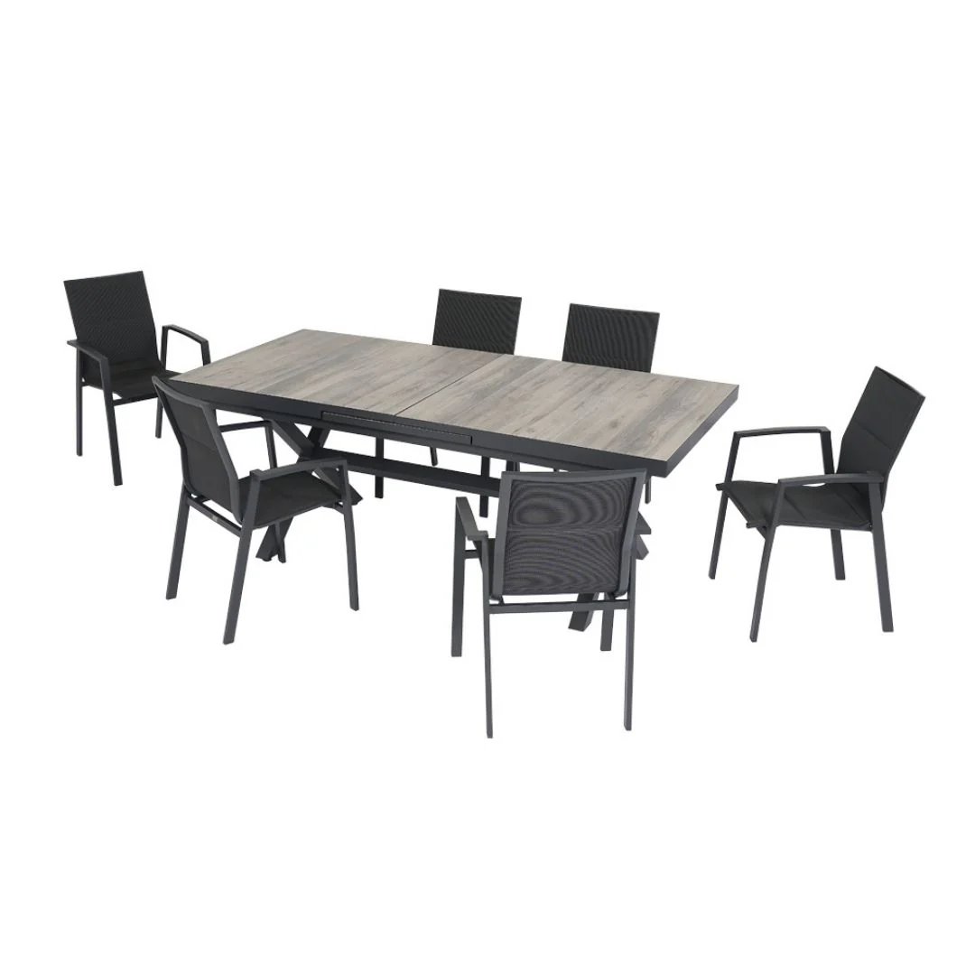 Set Pranzo da Giardino New Fusion 8/12 posti Antracite