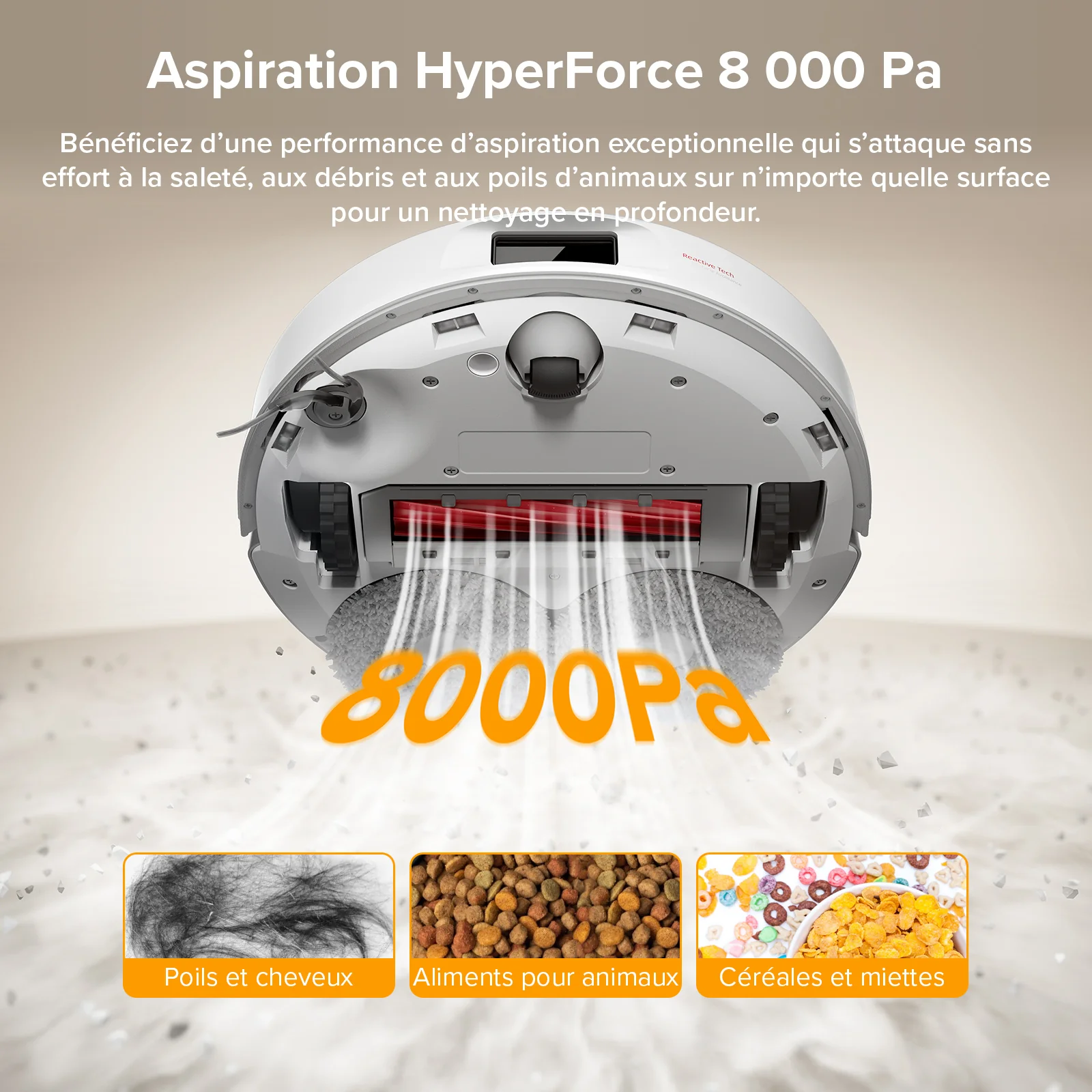 Roborock QV 35A robot aspirateur laveur avec station d’accueil multifonctionnelle