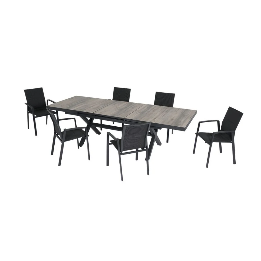 Set Pranzo da Giardino New Fusion 8/12 posti Antracite