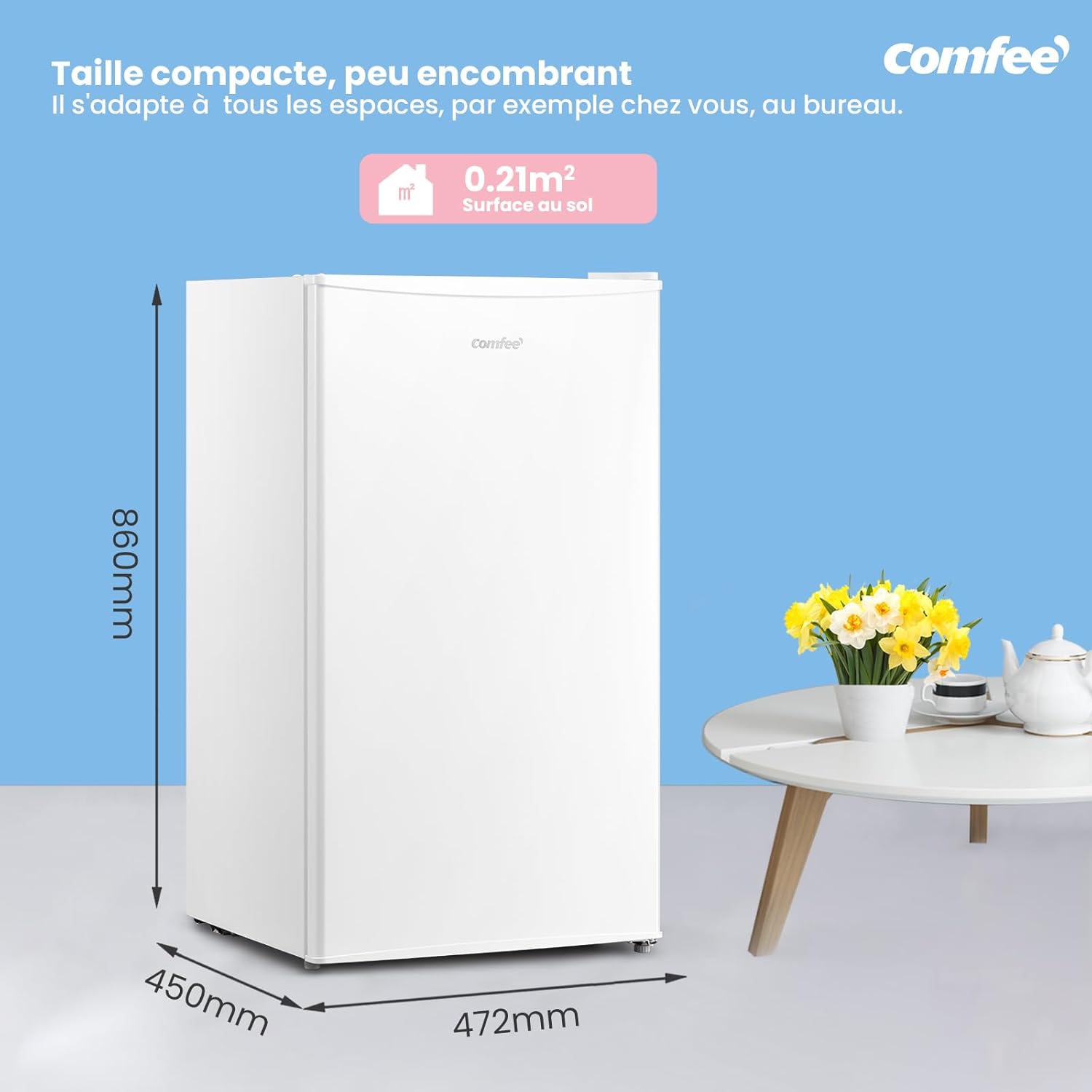 COMFEE’ RCD93WH2(E) | Réfrigérateur Table Top 93L