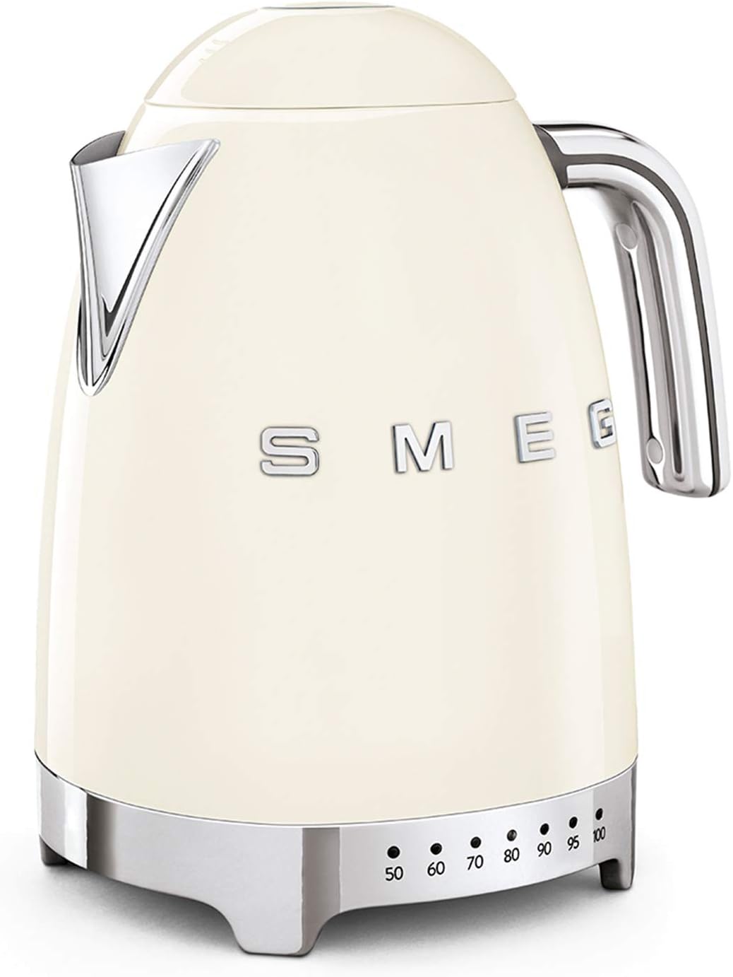 Smeg,Bouilloire à Température Variable KLF04BLEU 1,7 L,Plusieurs Température,Filtre Anticalcaire Lavable,Arrêt Automatique de Sécurité,Indicateur de Niveau d'Eau,Range Câble,2400W,Noir